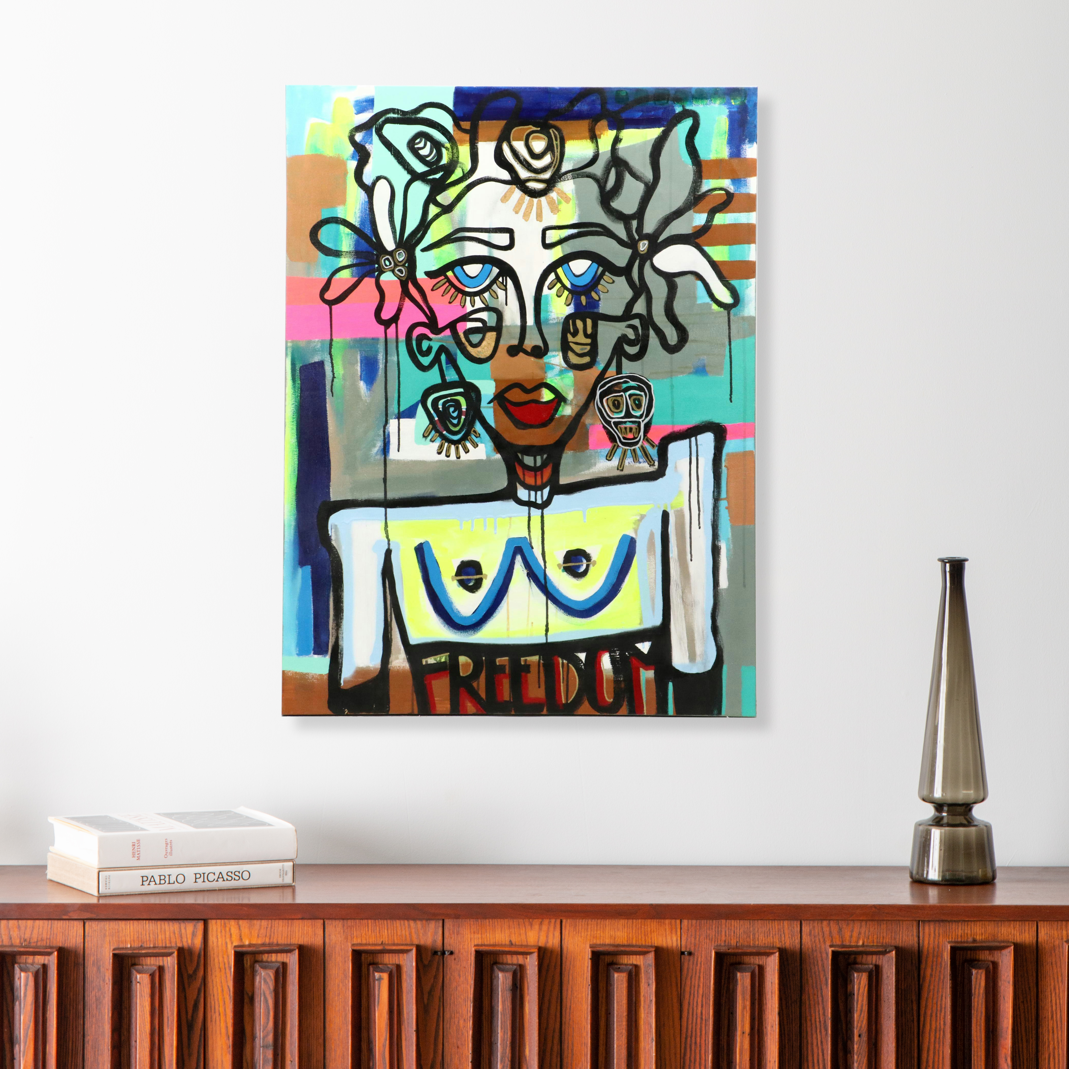 Jordan Howell Acrylic Painting "The Freedom Pirate," 2024