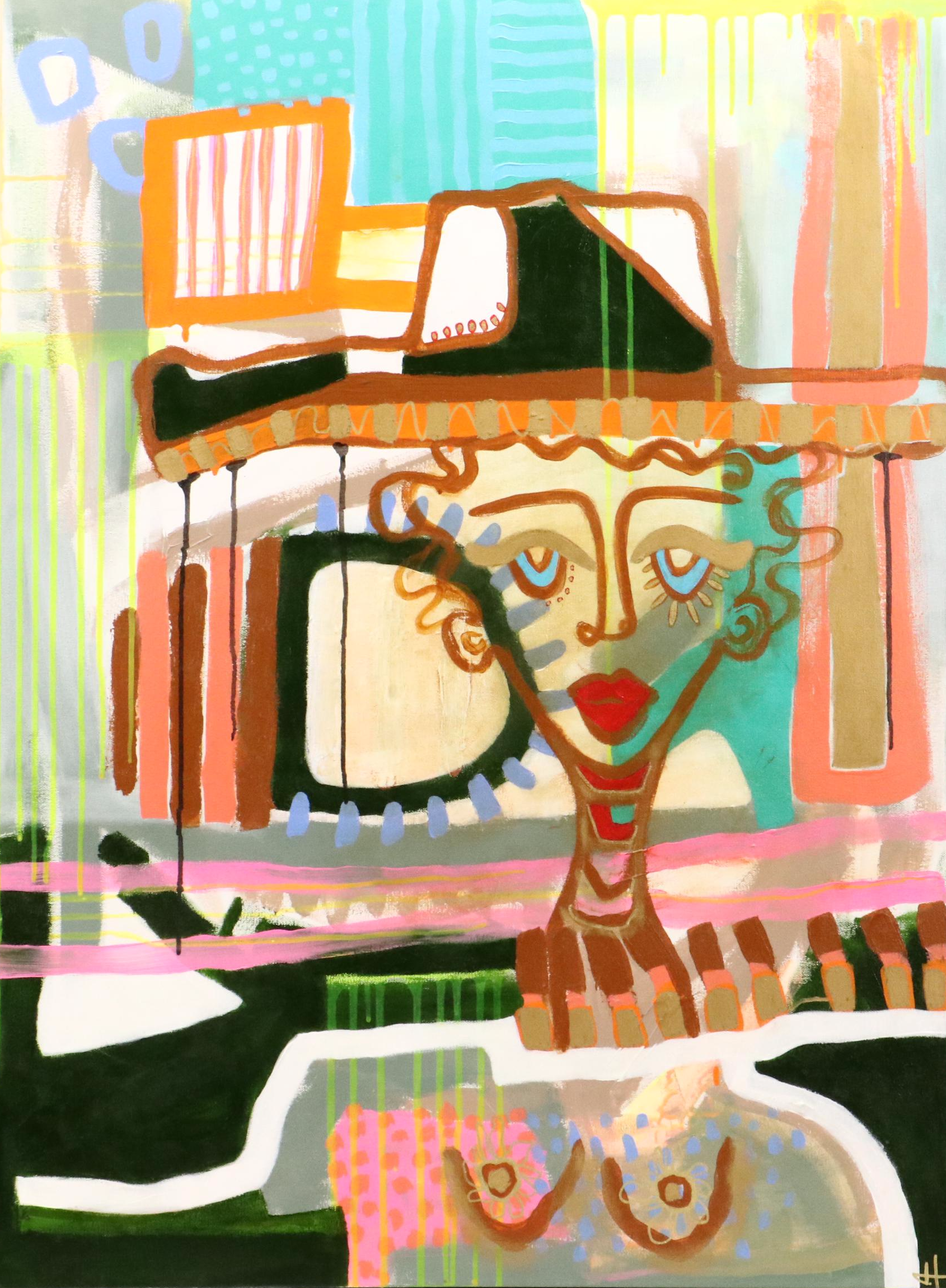 Jordan Howell Acrylic Painting "The Santa Fe Cowgirl," 2024