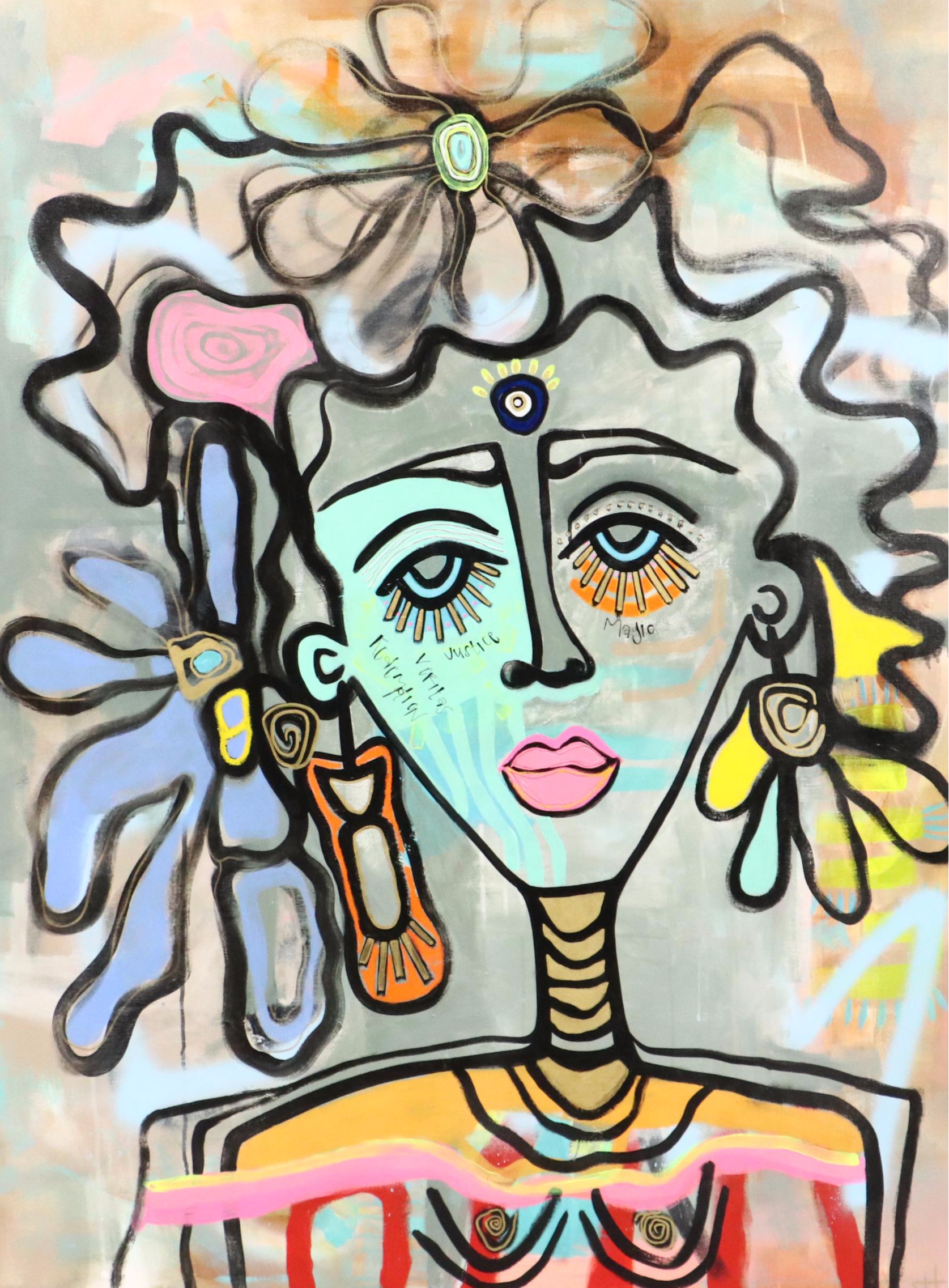 Jordan Howell Acrylic Painting "Ancestral Riot," 2024