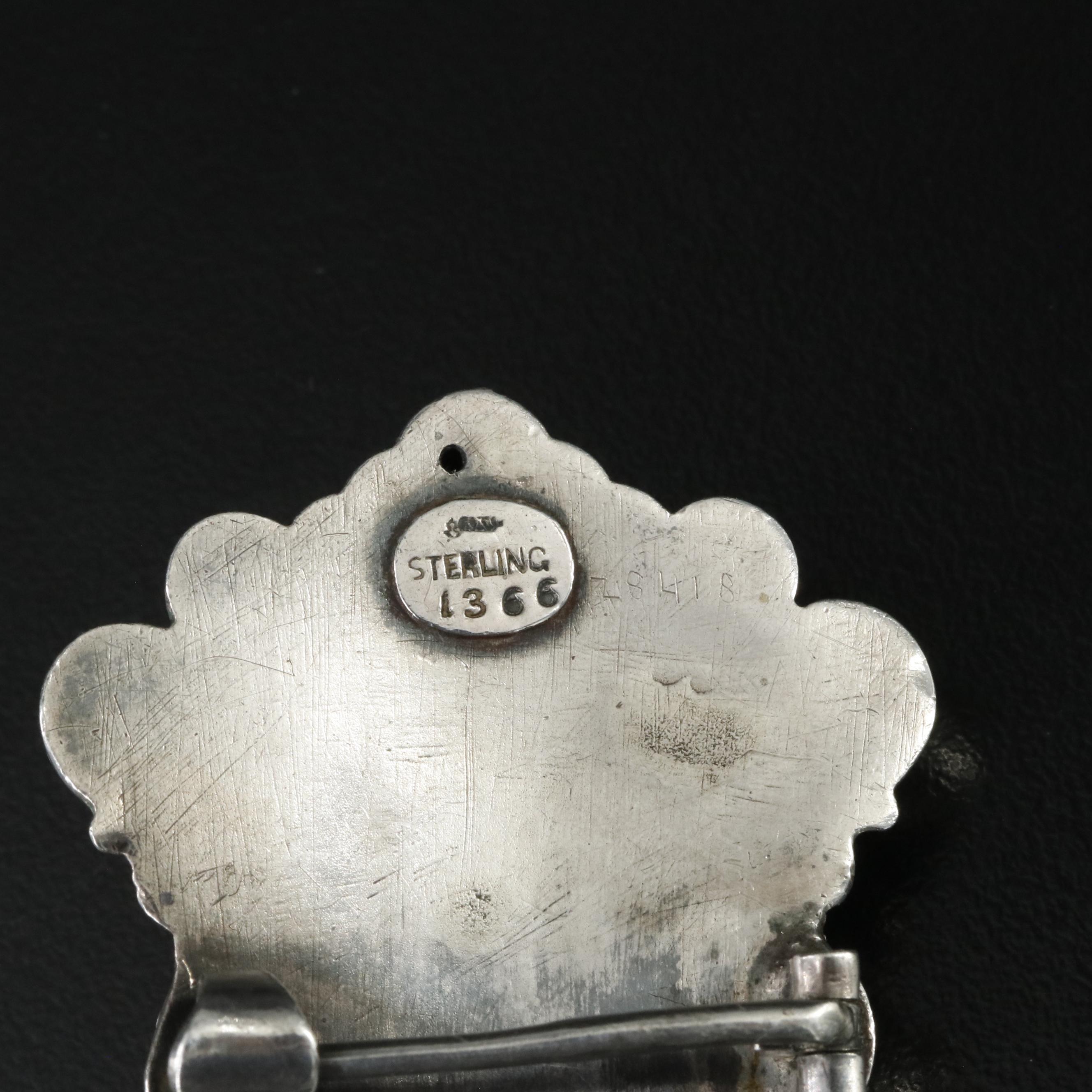 Art Nouveau William Kerr & Co. Sterling Medusa Brooch