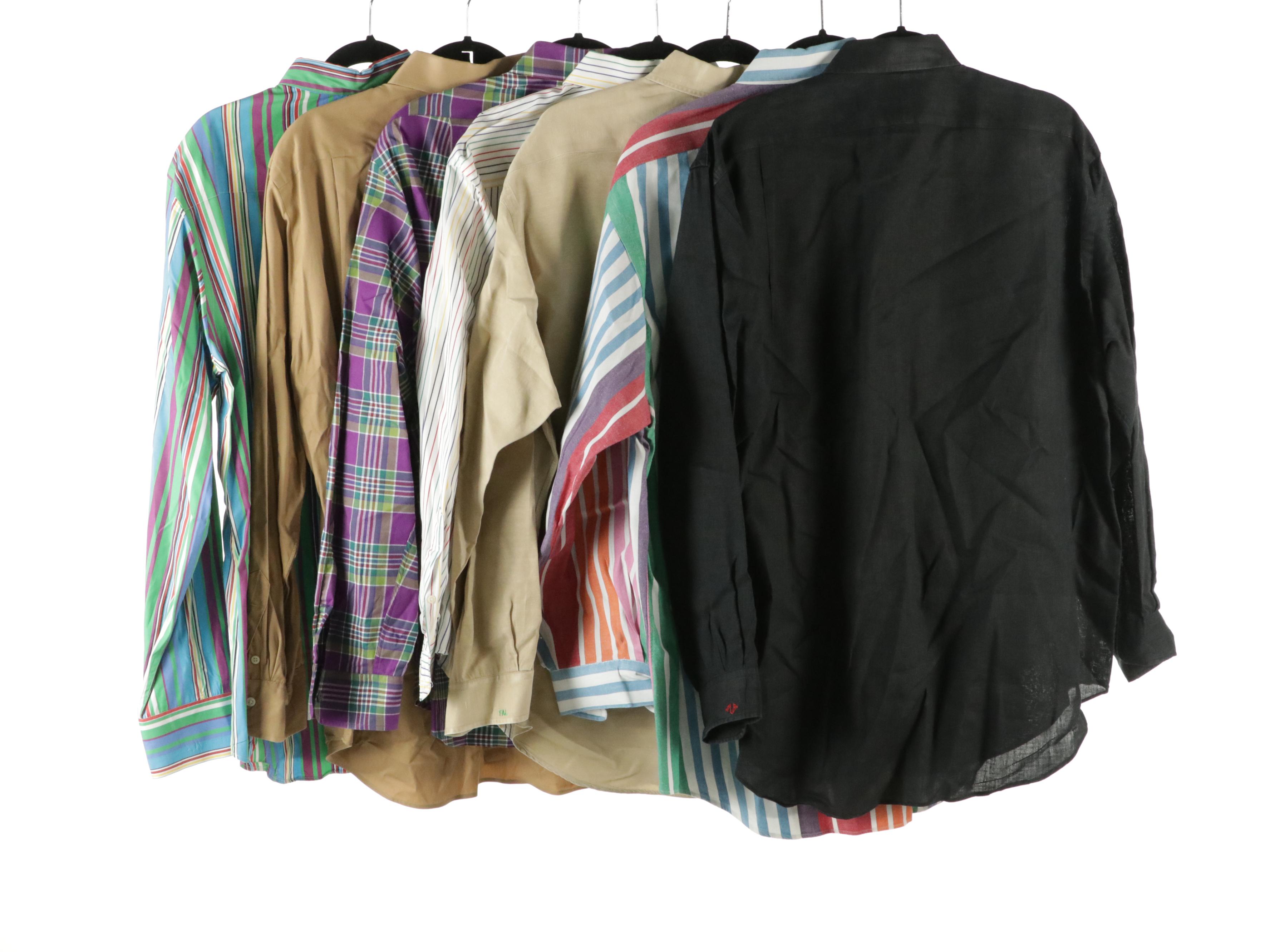 Men's Polo Ralph Lauren and Nautica Cotton and Linen Button-Front Shirts