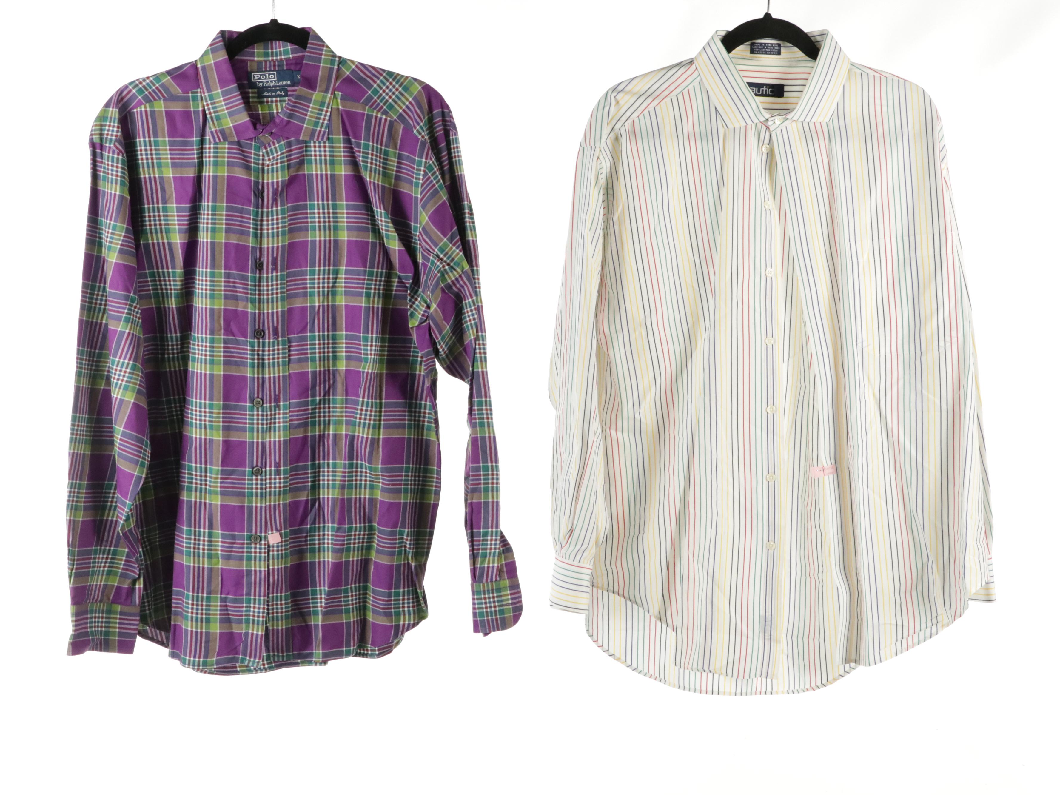 Men's Polo Ralph Lauren and Nautica Cotton and Linen Button-Front Shirts