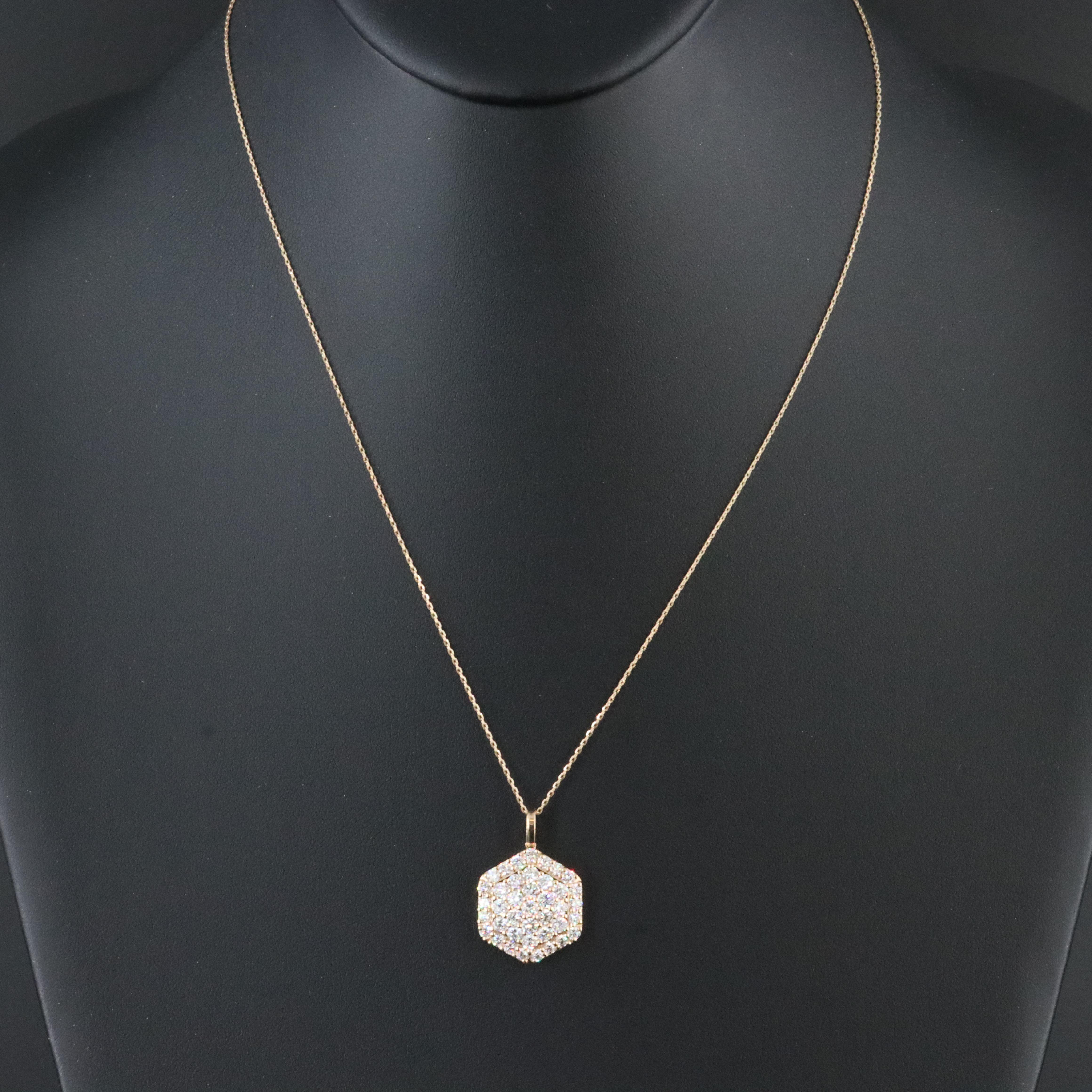 14K 2.23 CTW Lab Grown Diamond Pendant Necklace