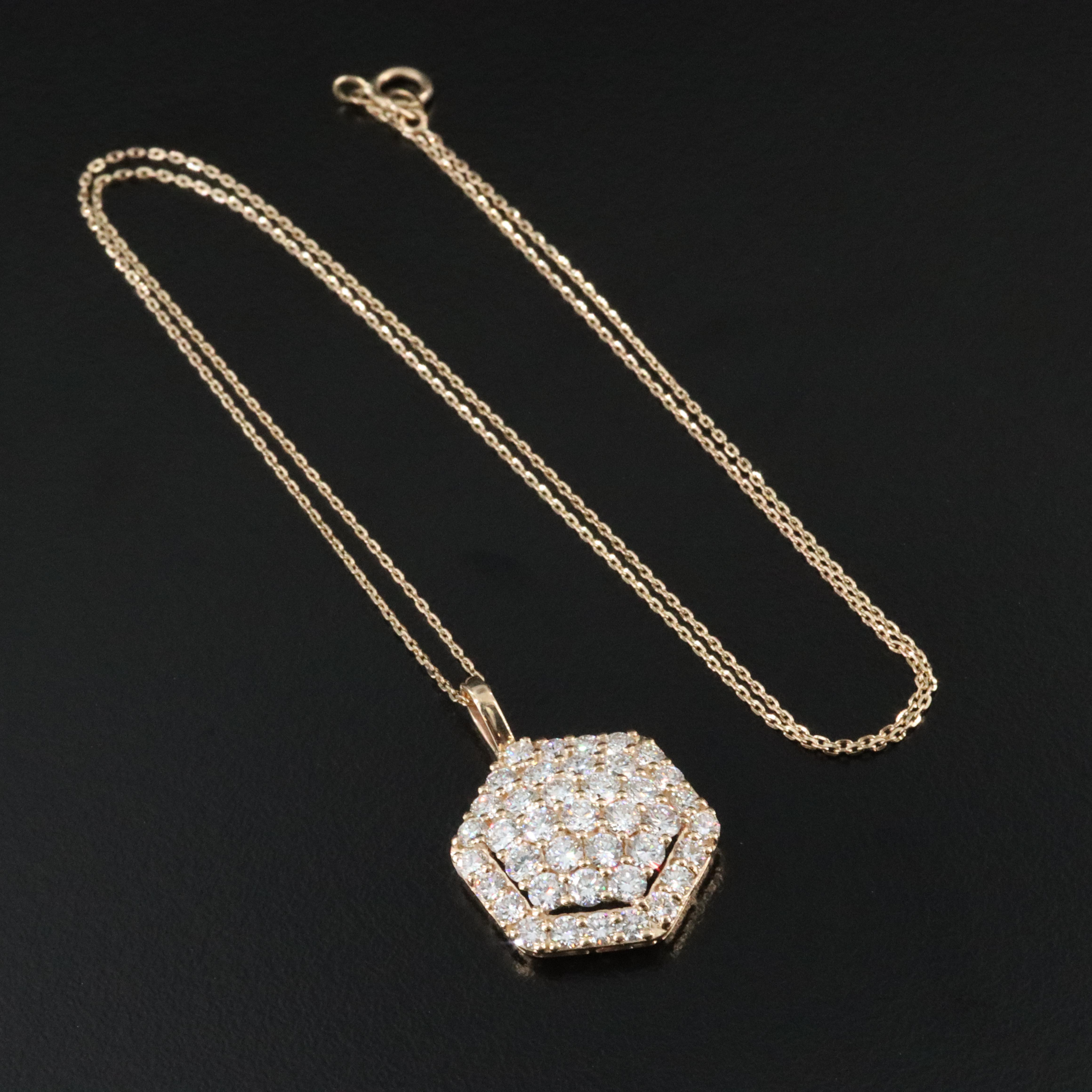 14K 2.23 CTW Lab Grown Diamond Pendant Necklace