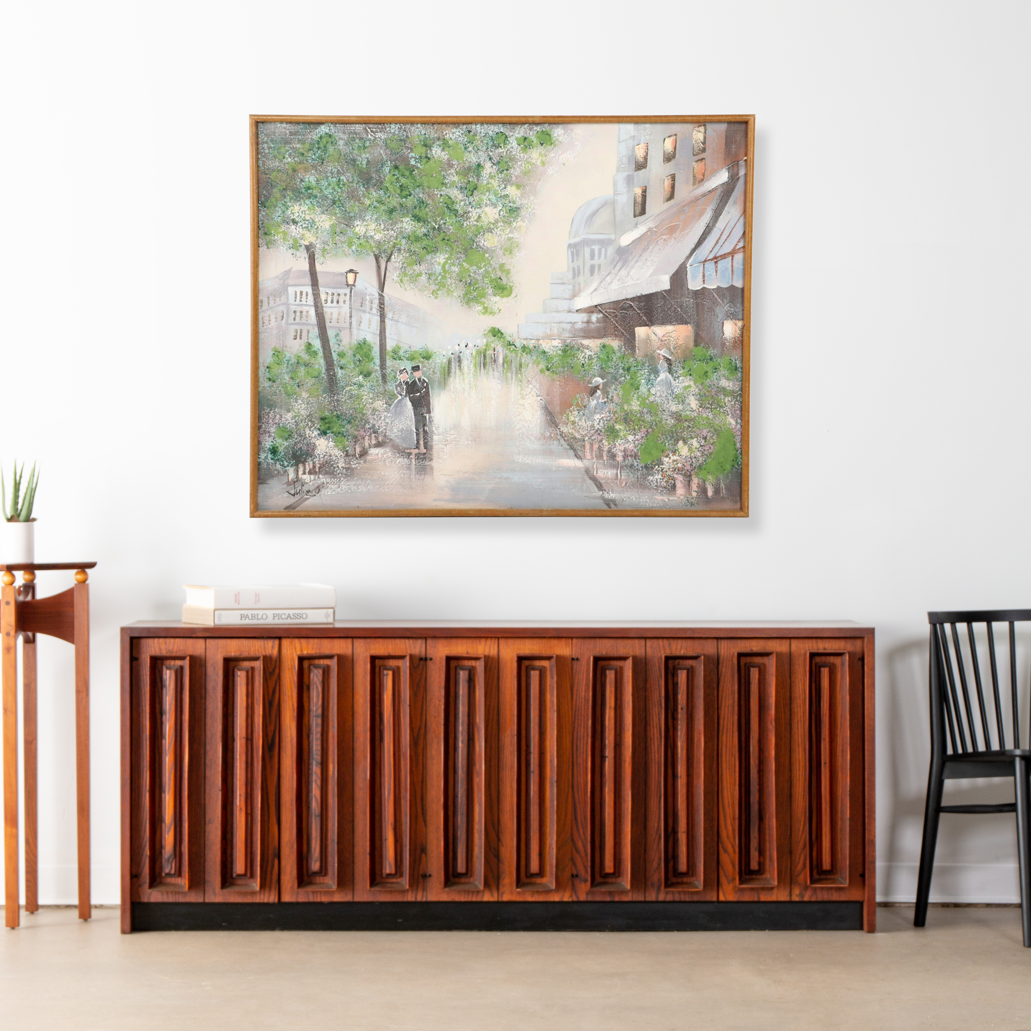 Acrylic Painting of Parisian Street Scene