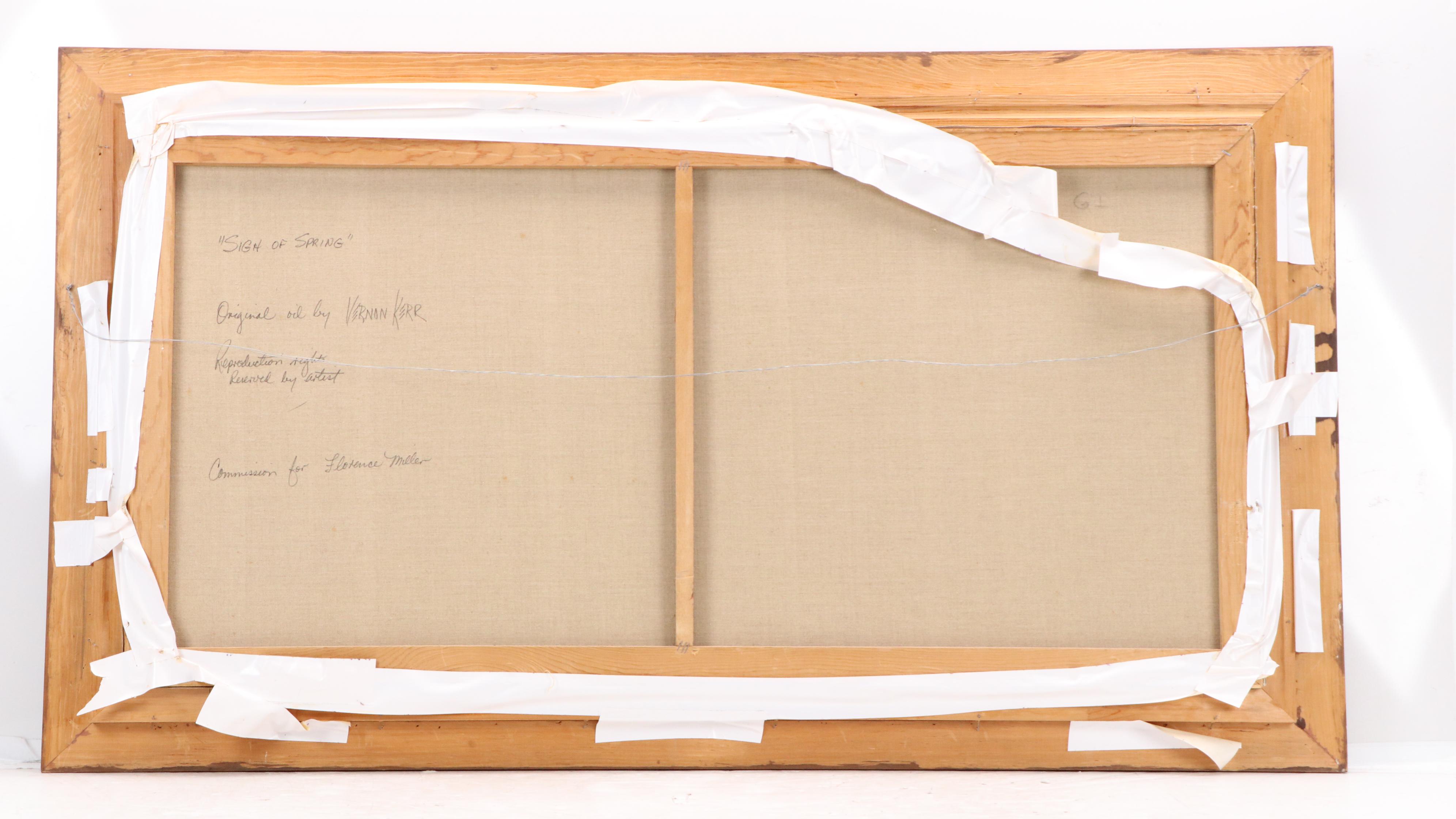 Vernon Kerr Mountainous River Landscape Oil Painting "Sign of Spring"