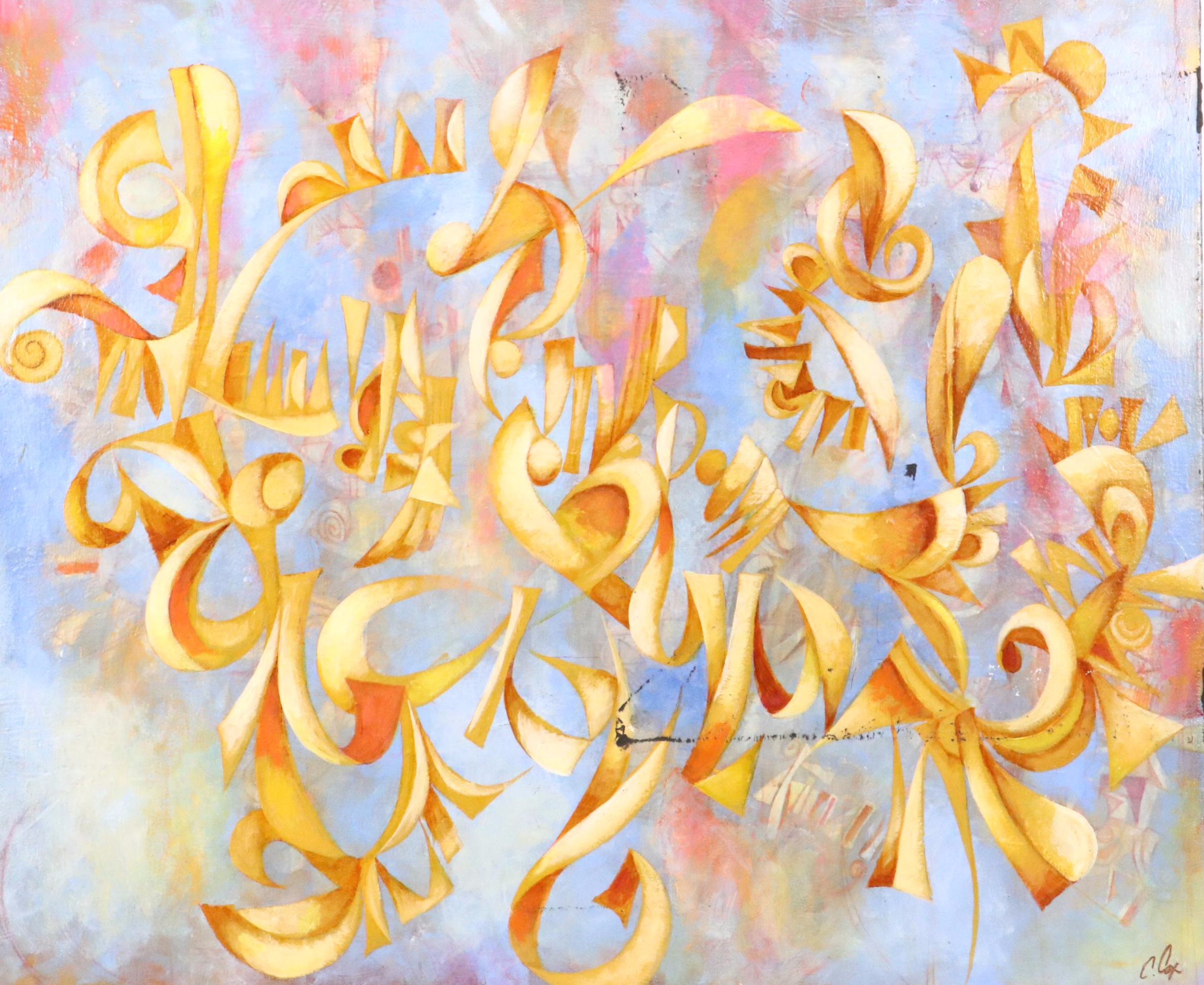 Cedric Michael Cox Abstract Acrylic Painting "Up in the Air No. 3," 2016