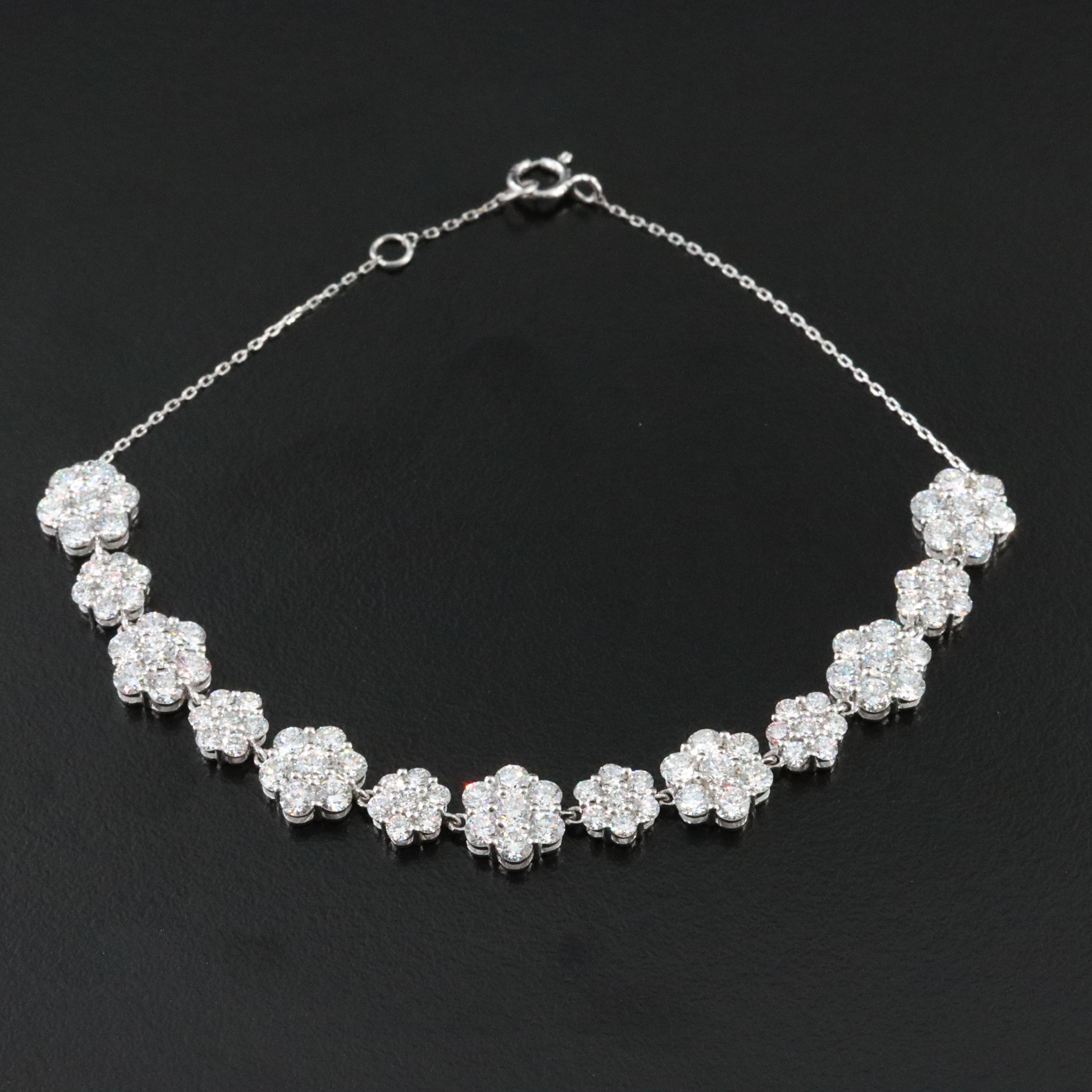 14K 4.20 CTW Lab Grown Diamond Bracelet with Jewelry Report