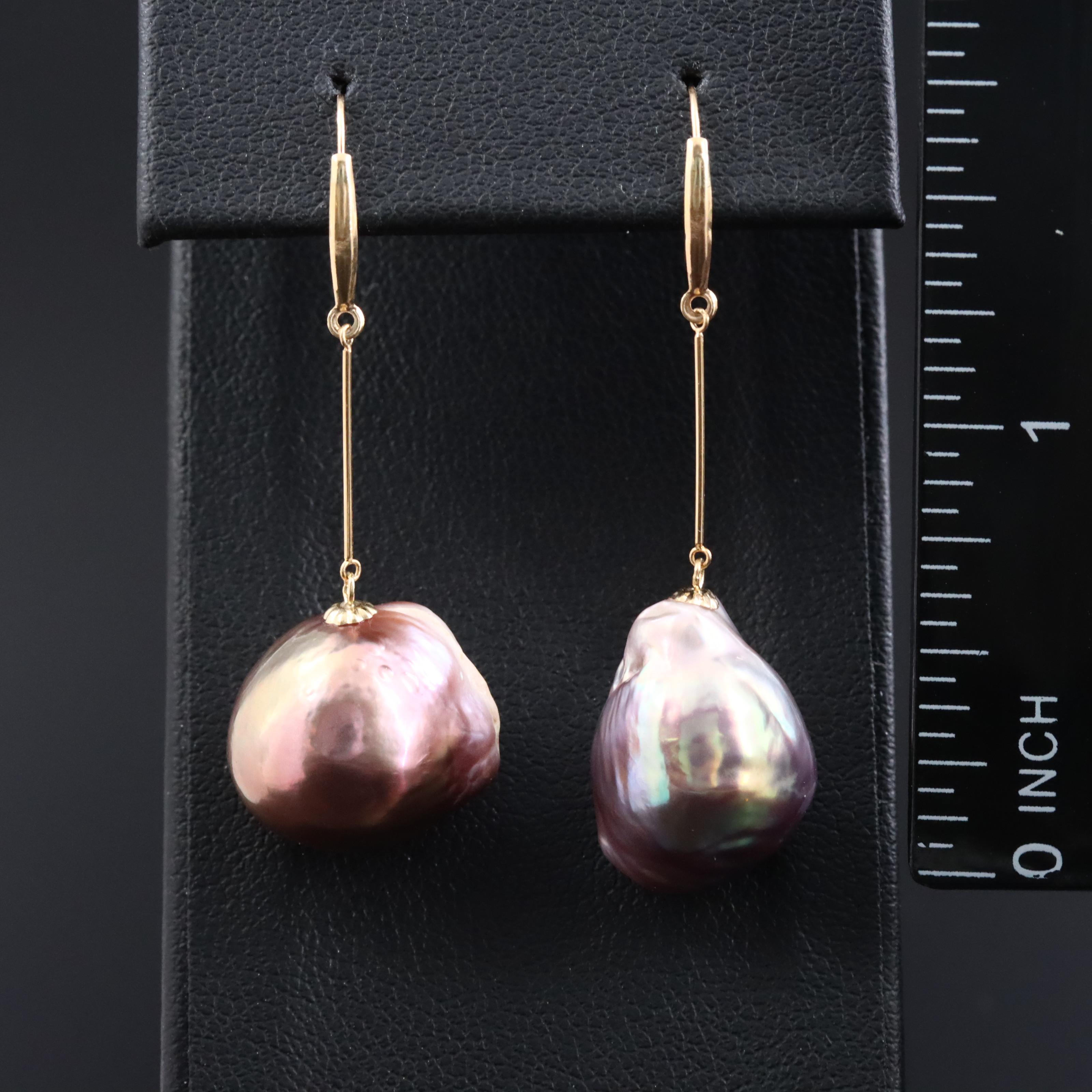 18K Mismatched Pearl Earrings