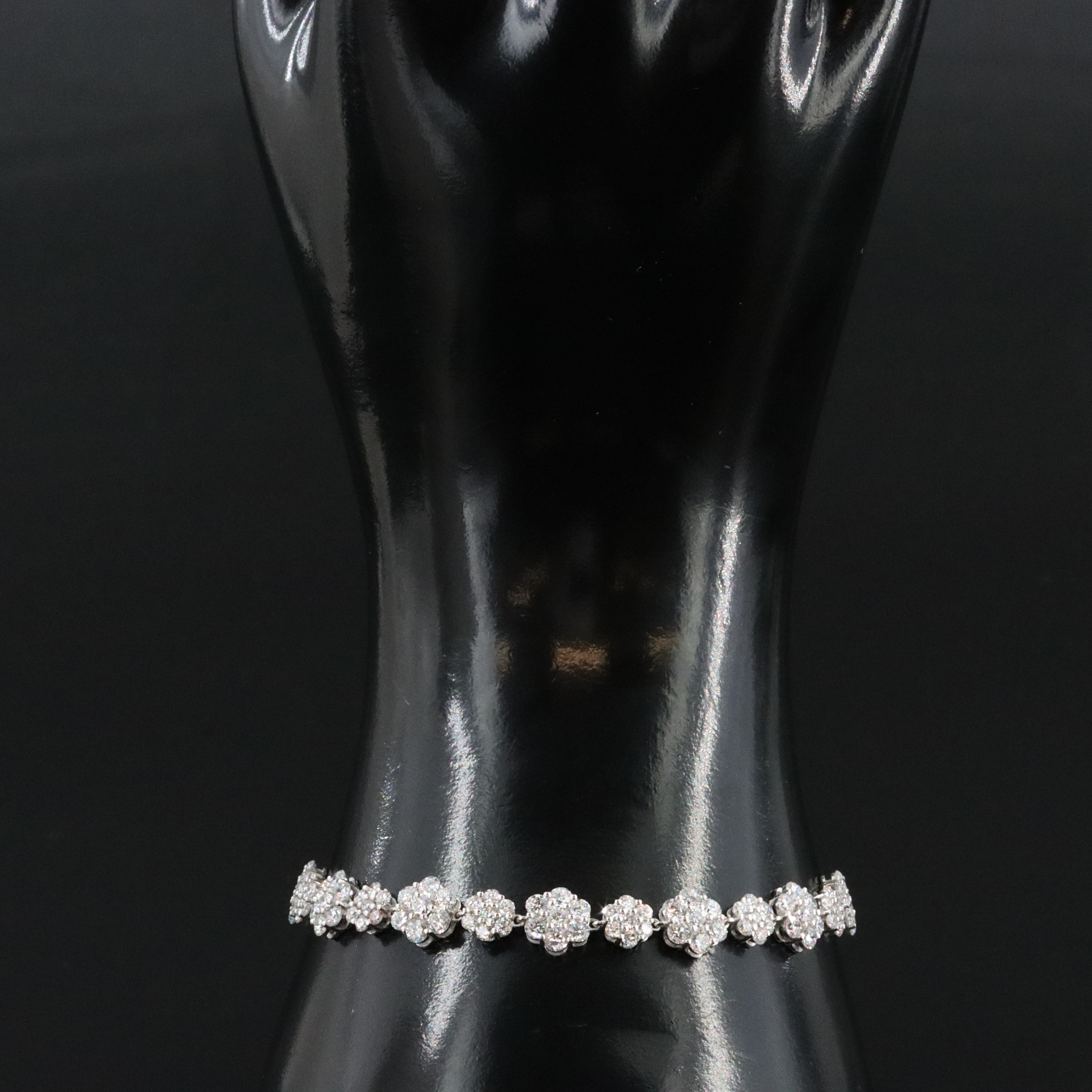 14K 4.20 CTW Lab Grown Diamond Bracelet with Jewelry Report