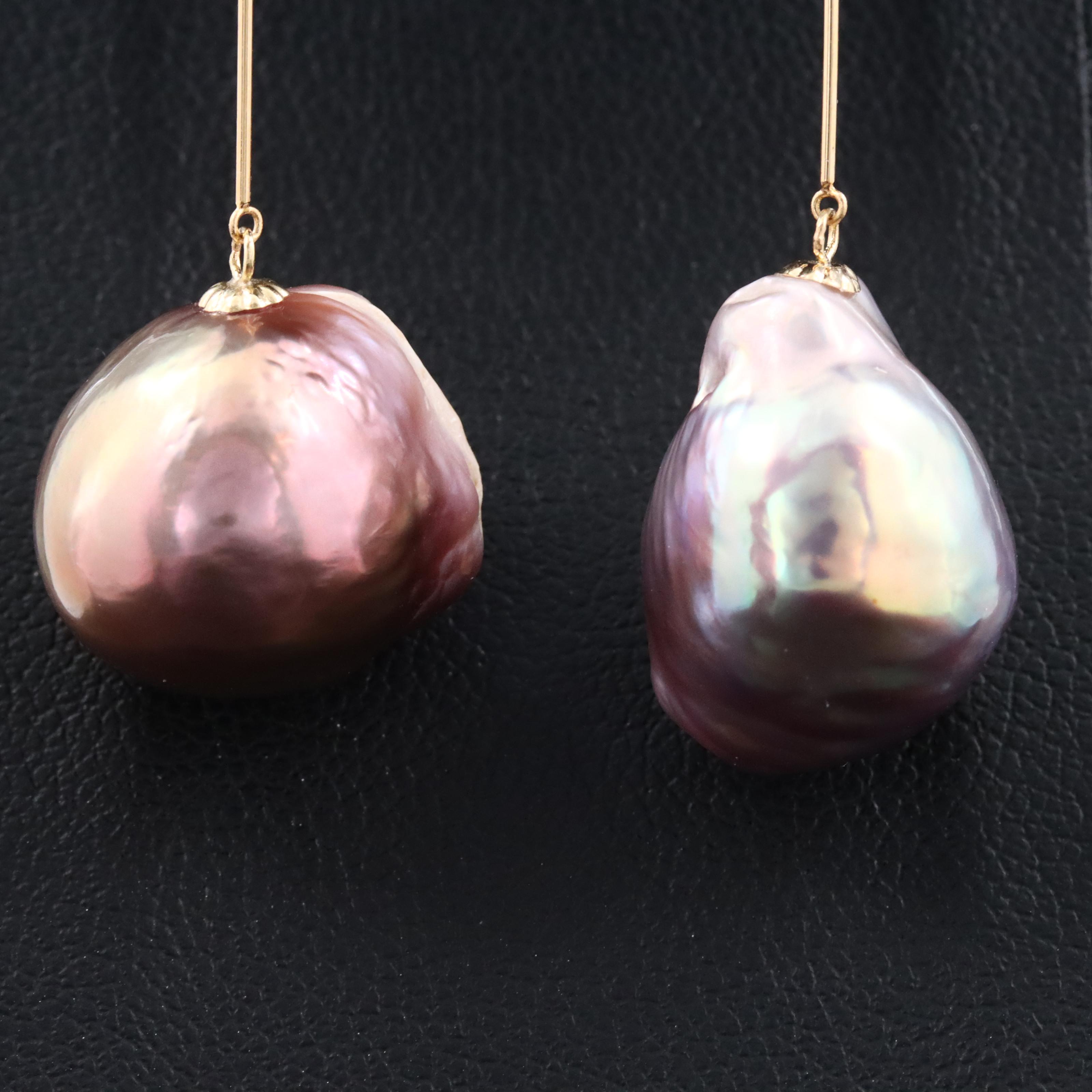 18K Mismatched Pearl Earrings