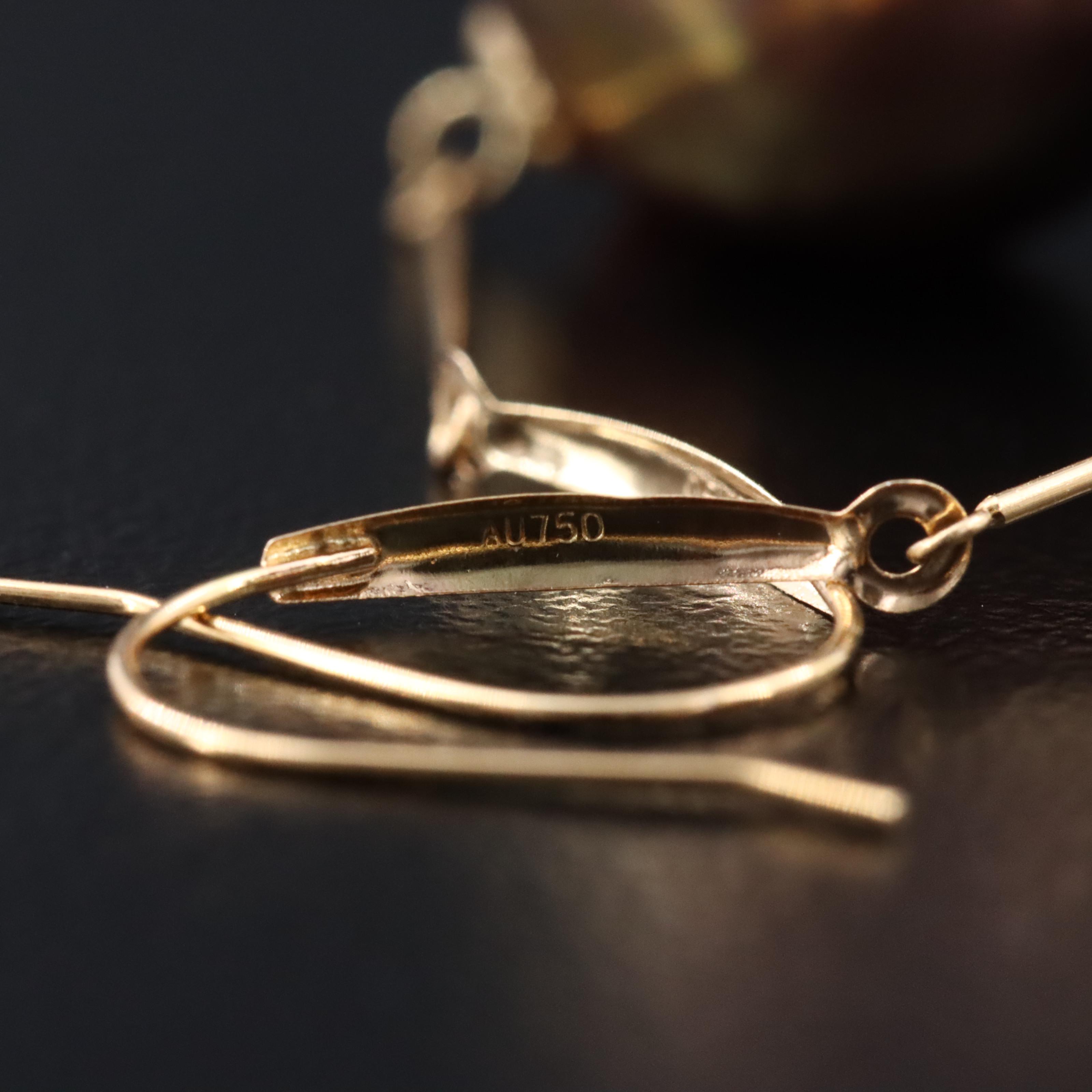 18K Mismatched Pearl Earrings