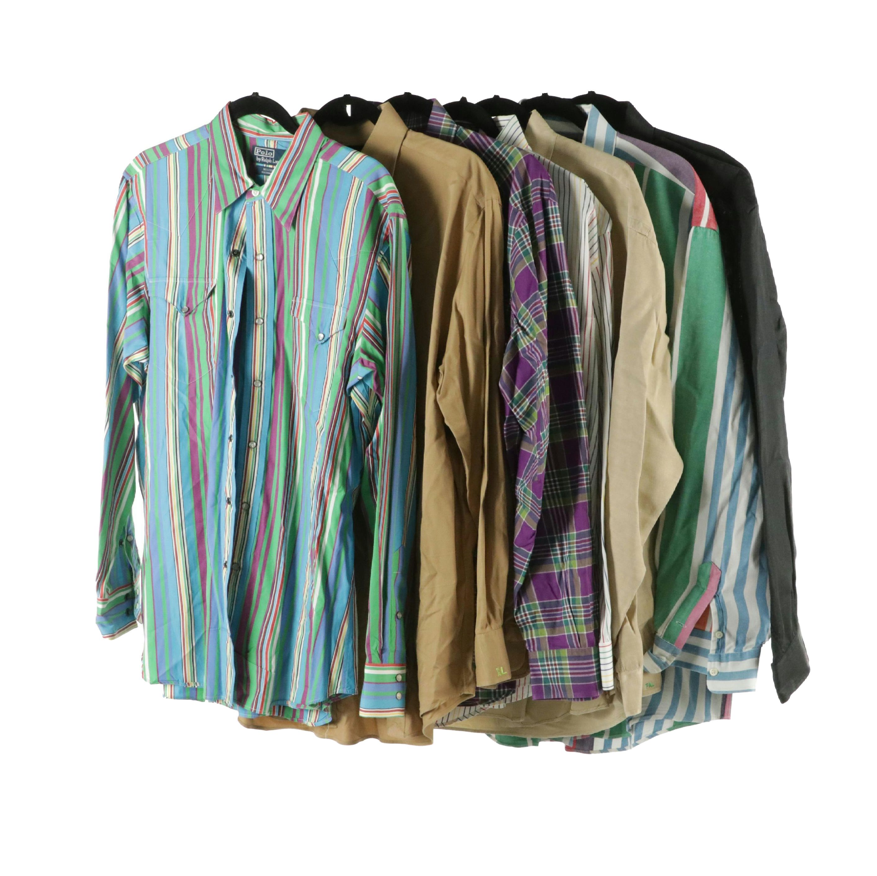 Men's Polo Ralph Lauren and Nautica Cotton and Linen Button-Front Shirts