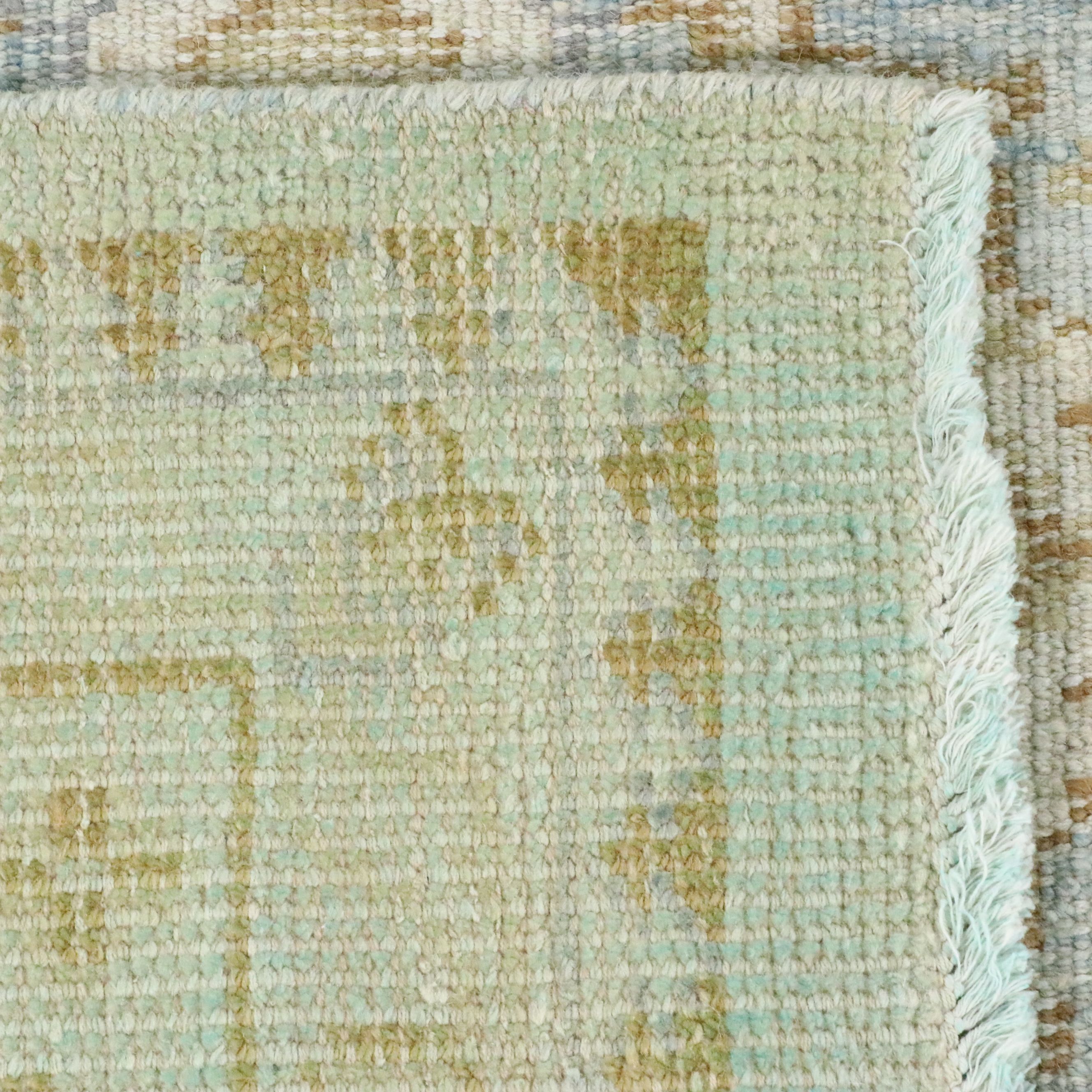 9' x 12'3 Hand-Knotted Turkish Oushak Room Sized Rug