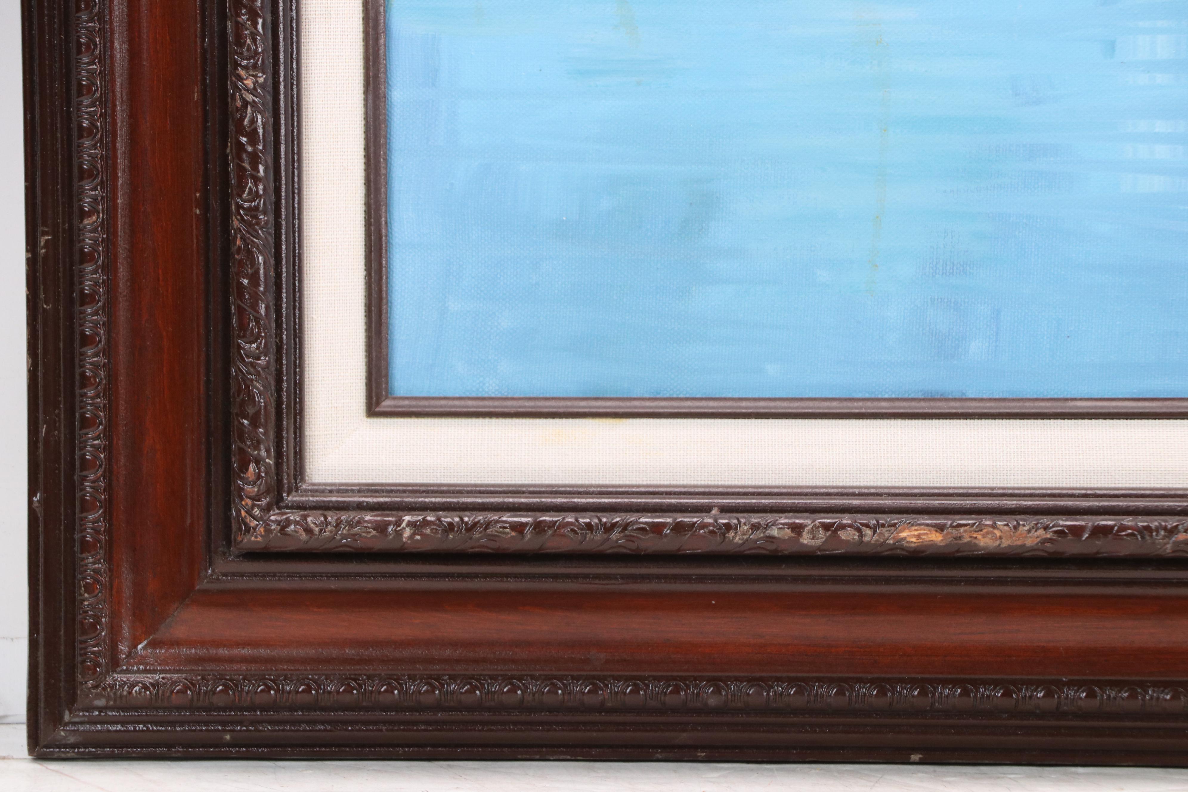 Gordon Swan Landscape Oil Painting "Thistle Lake," Late 20th Century