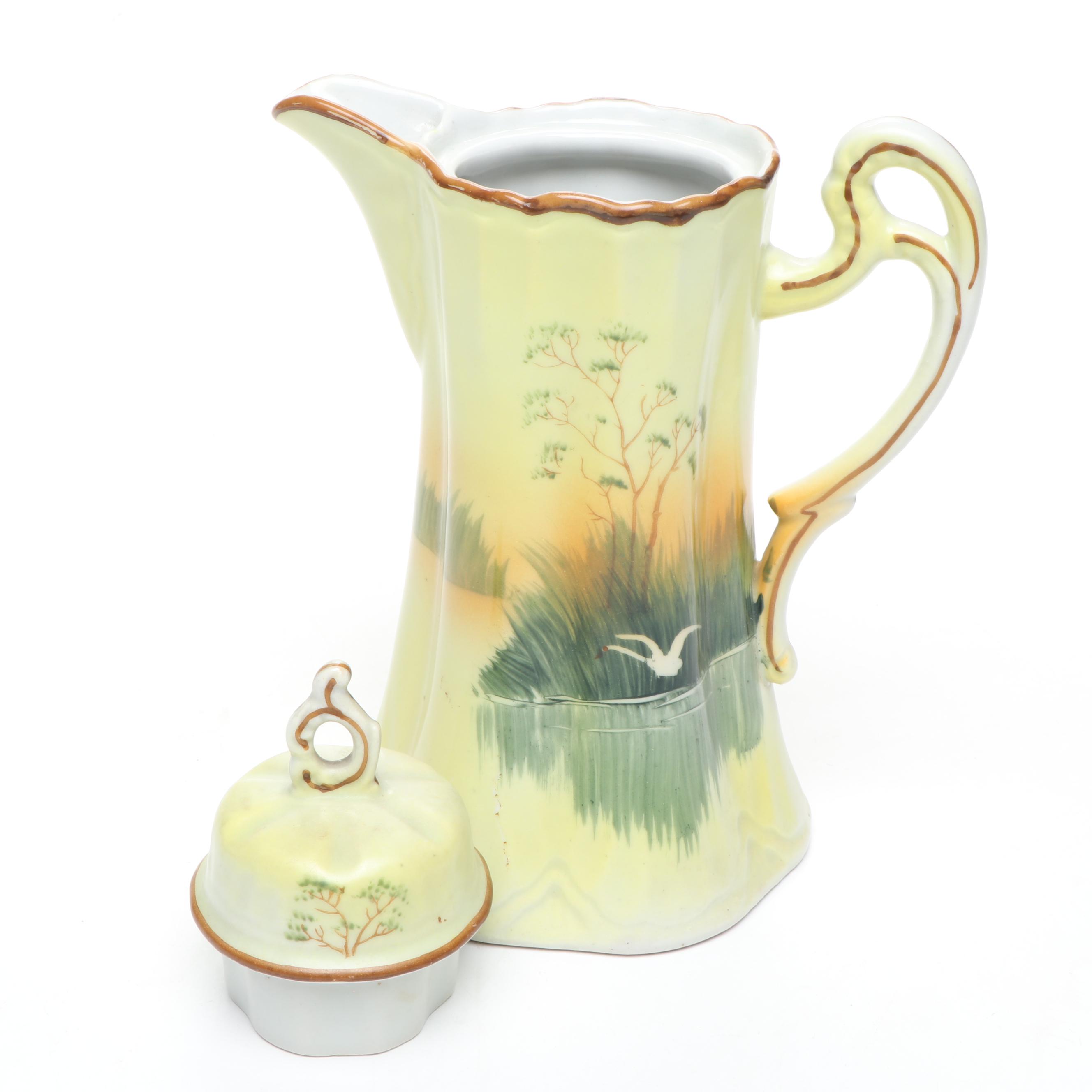 Takito Japanese Porcelain Hand-Painted Chocolate Pot