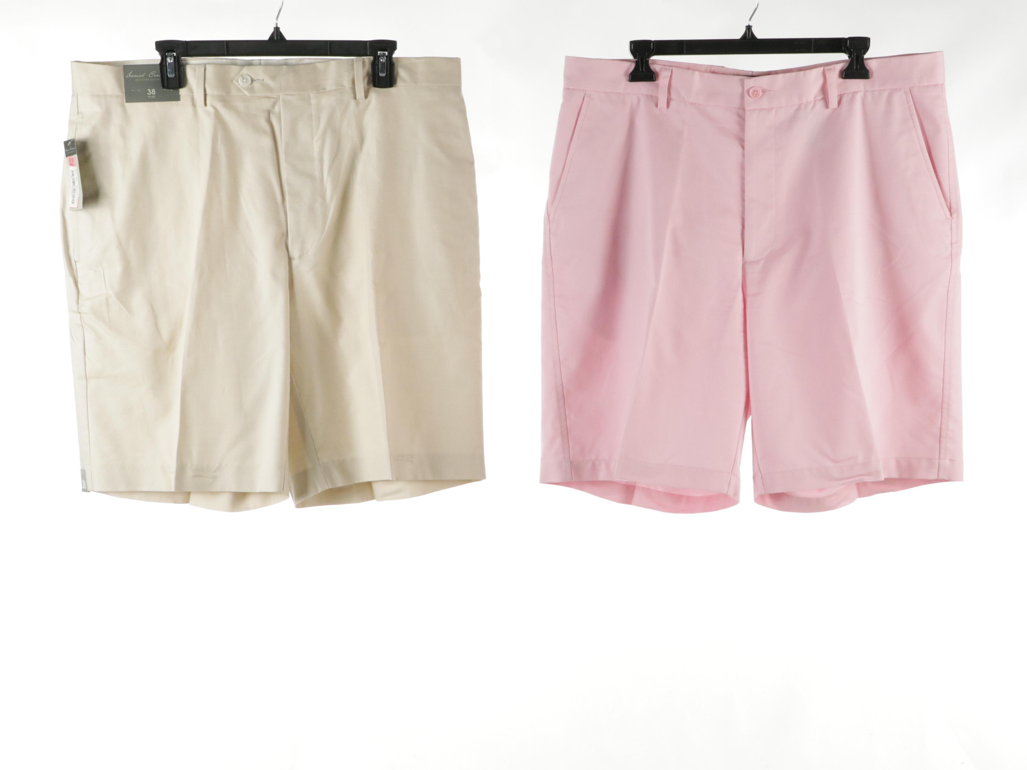 Men's Daniel Cremieux Pleated, Alan Flusser Pink and Lands' End Cargo Shorts