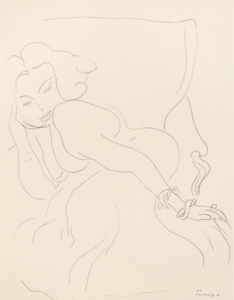 Henri Matisse Lithograph "Theme E, Variation 5," 1941