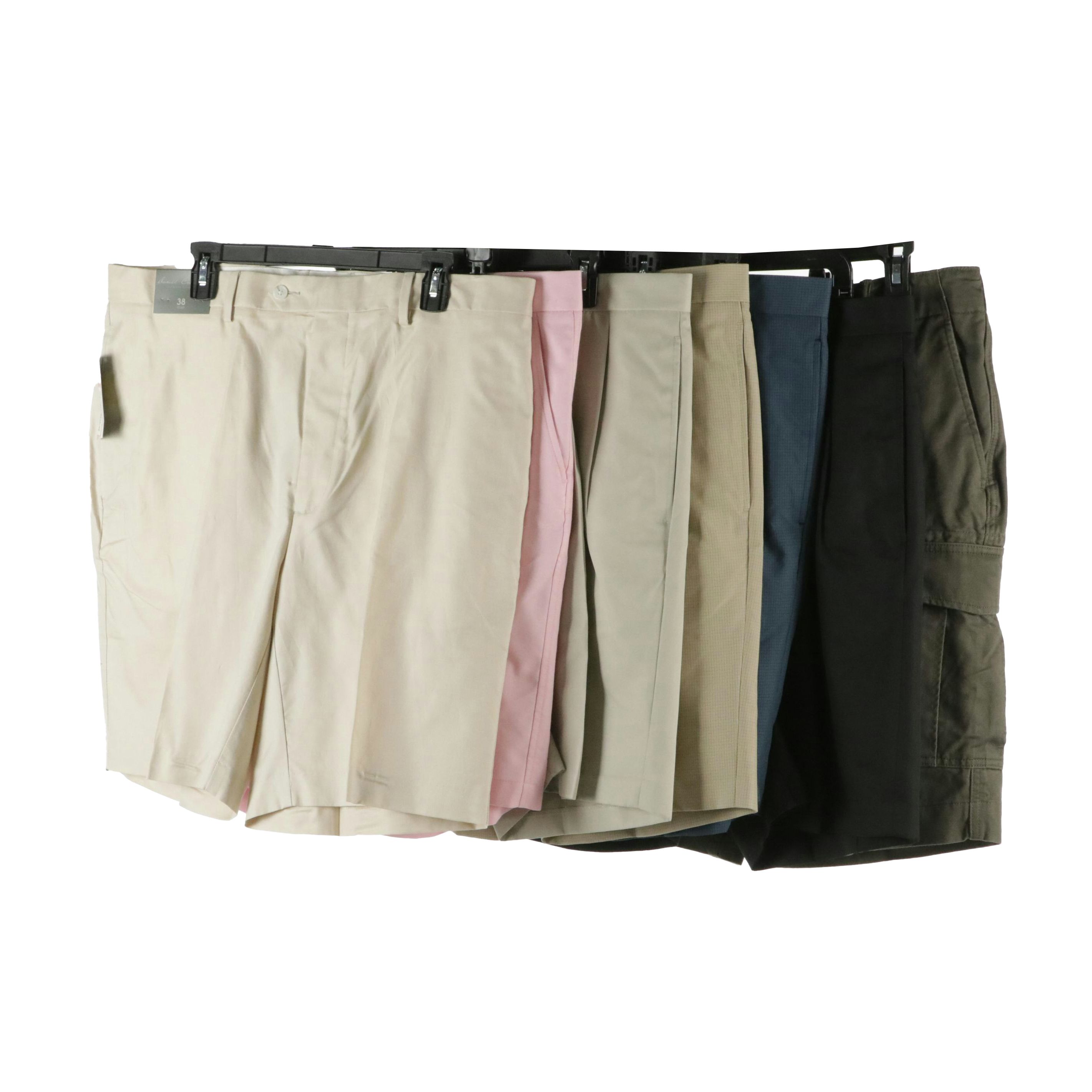Men's Daniel Cremieux Pleated, Alan Flusser Pink and Lands' End Cargo Shorts