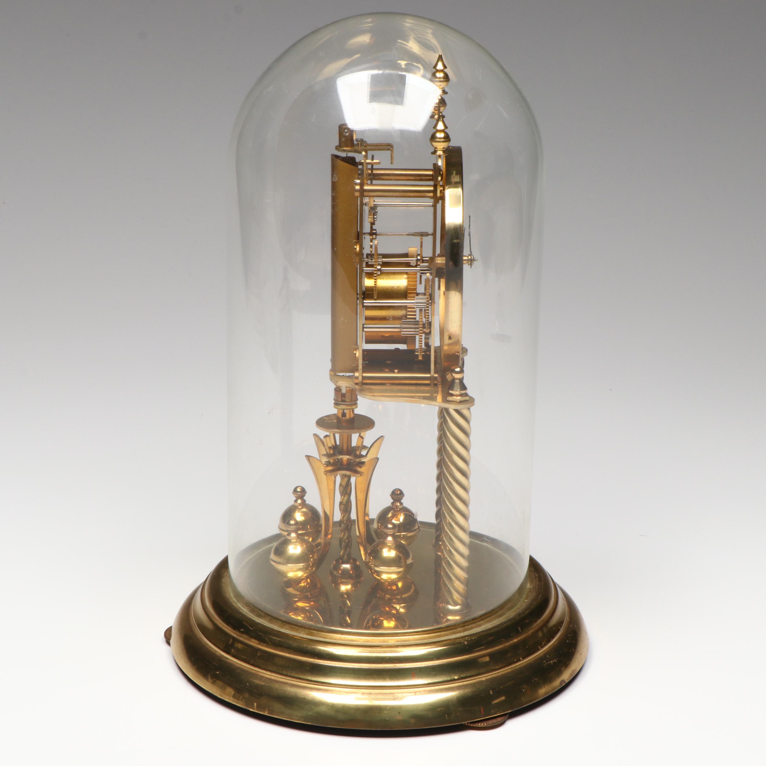 Kundo Kieninger & Obergfell Brass Anniversary Clock, Mid/Late 20th Century