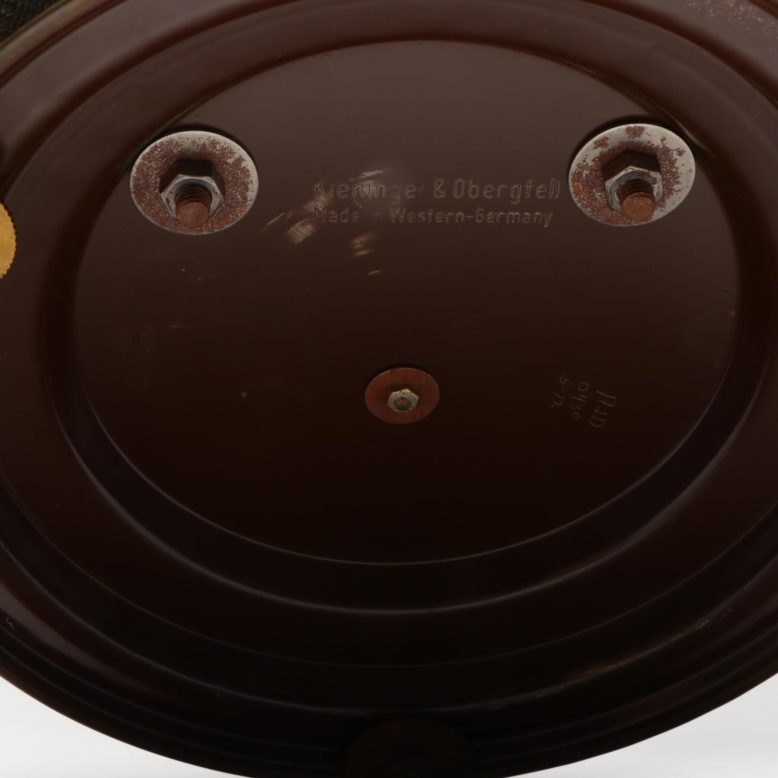 Kundo Kieninger & Obergfell Brass Anniversary Clock, Mid/Late 20th Century