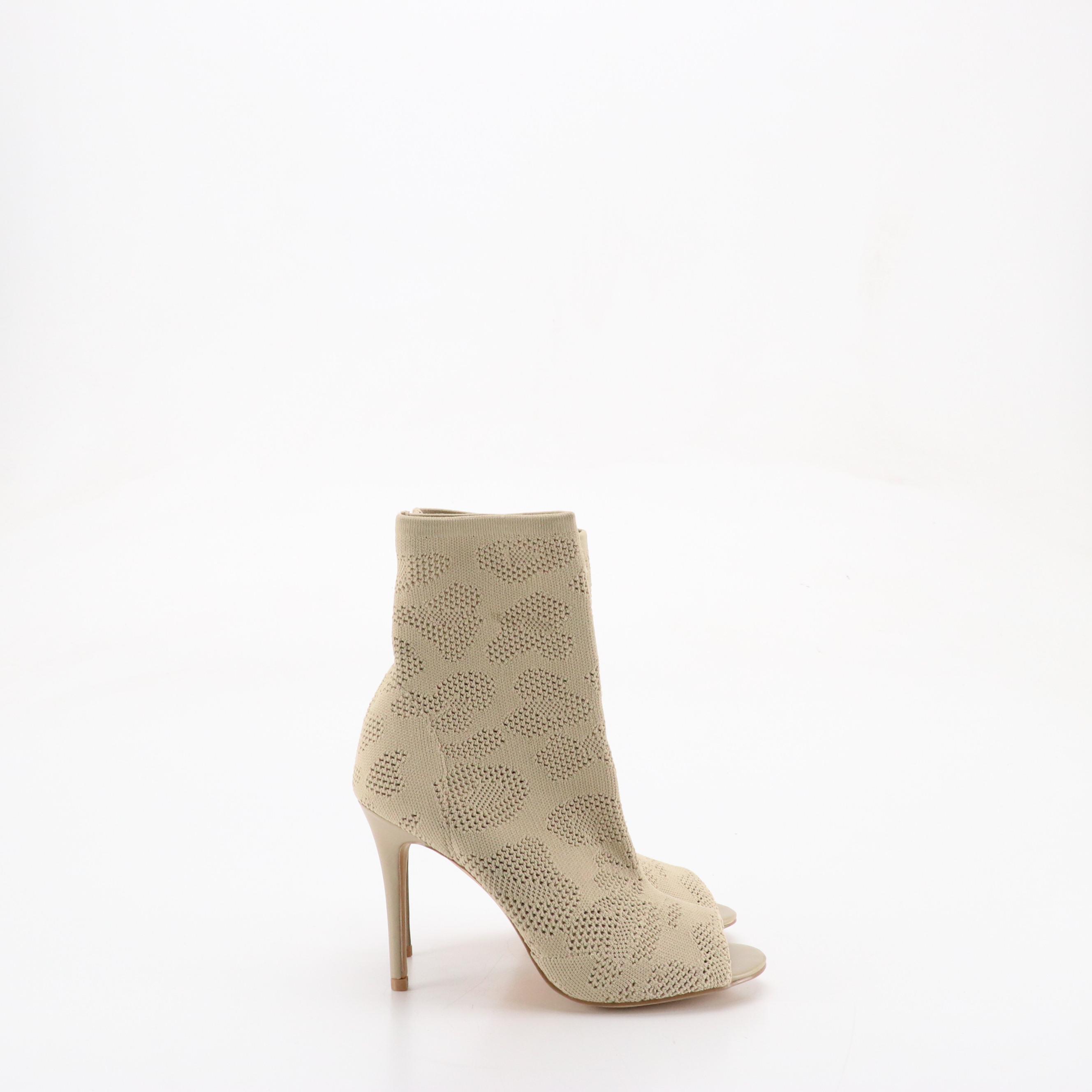 Charles by Charles David Knit Peep Toe Booties