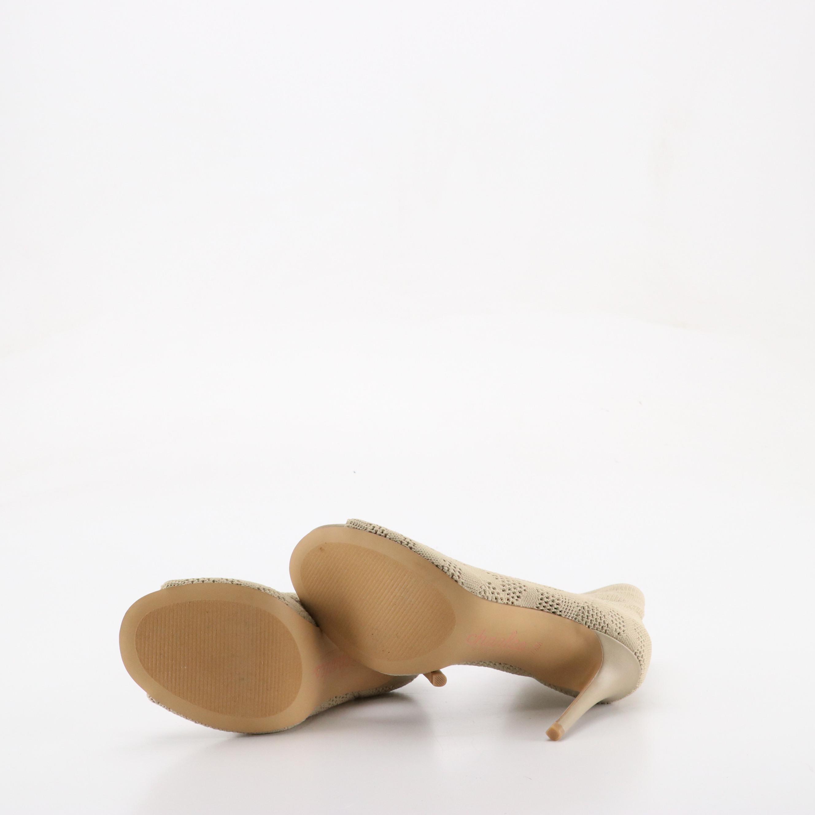 Charles by Charles David Knit Peep Toe Booties