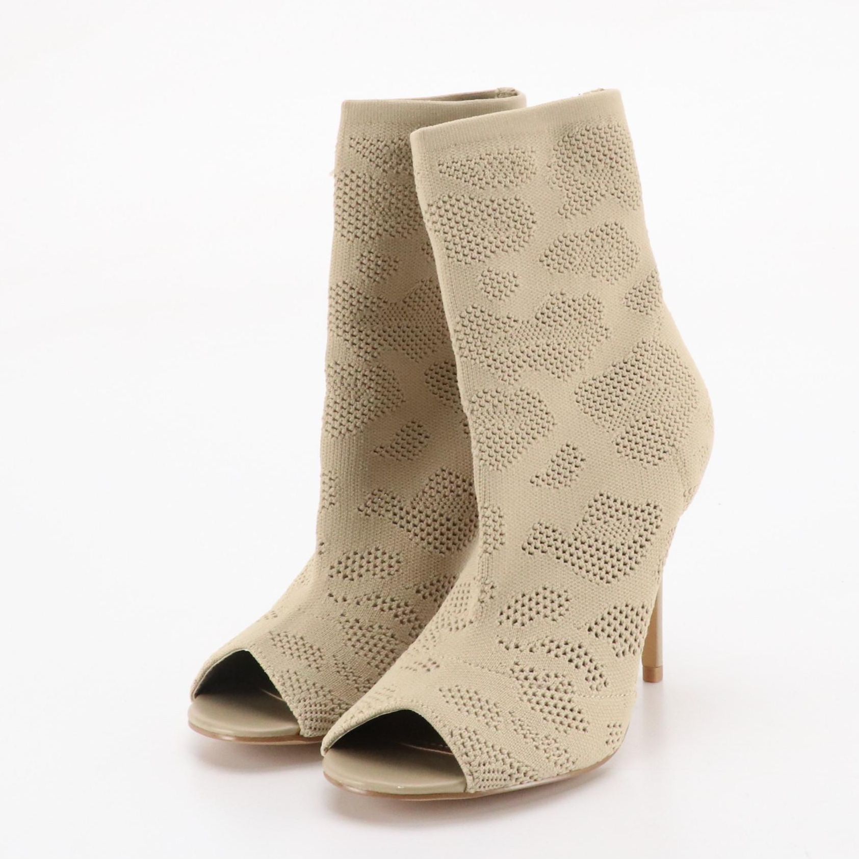 Charles by Charles David Knit Peep Toe Booties