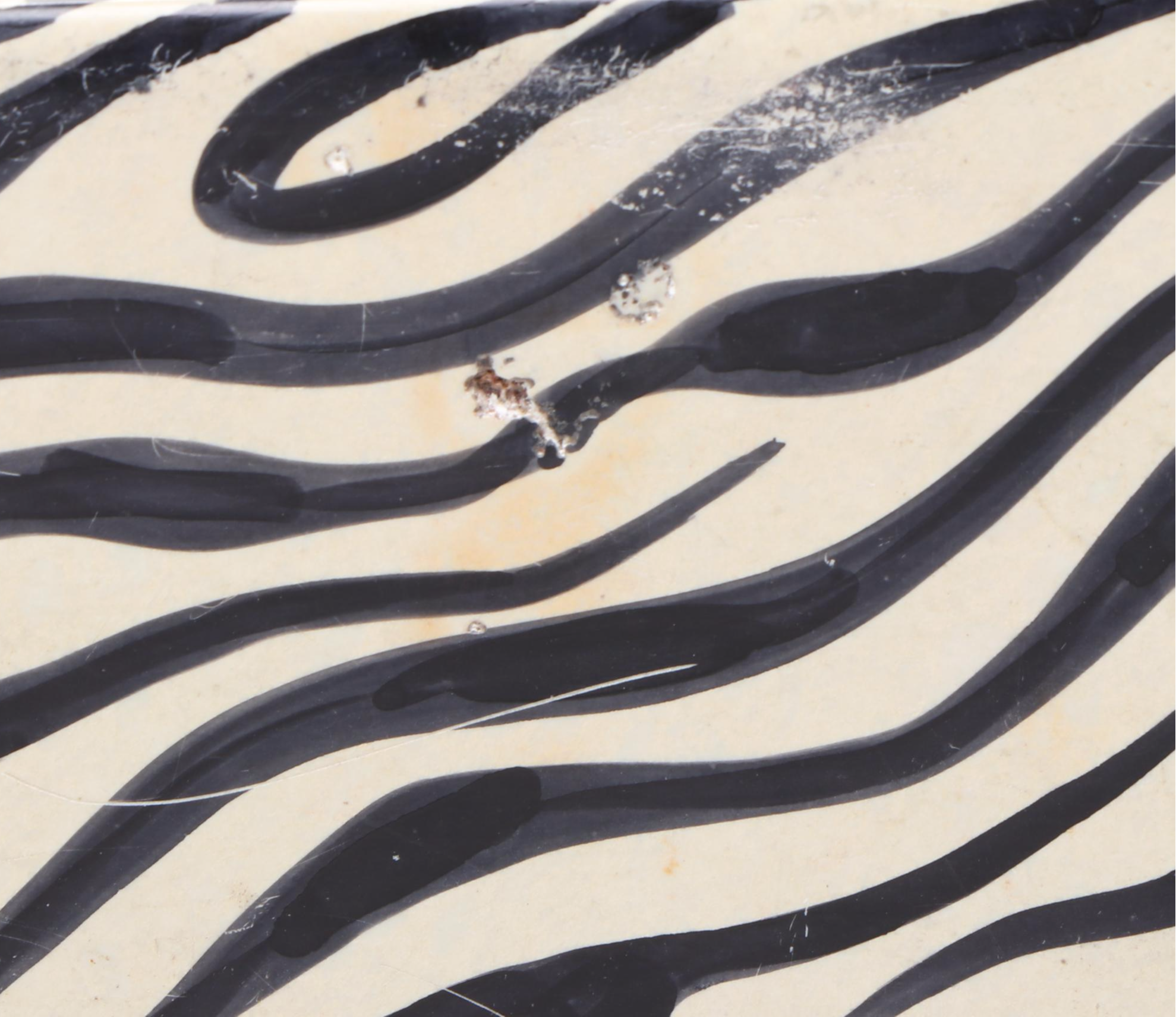 Tiffany & Co. Floral Porcelain Decorative Box and Other Zebra Stripe Ceramic Box