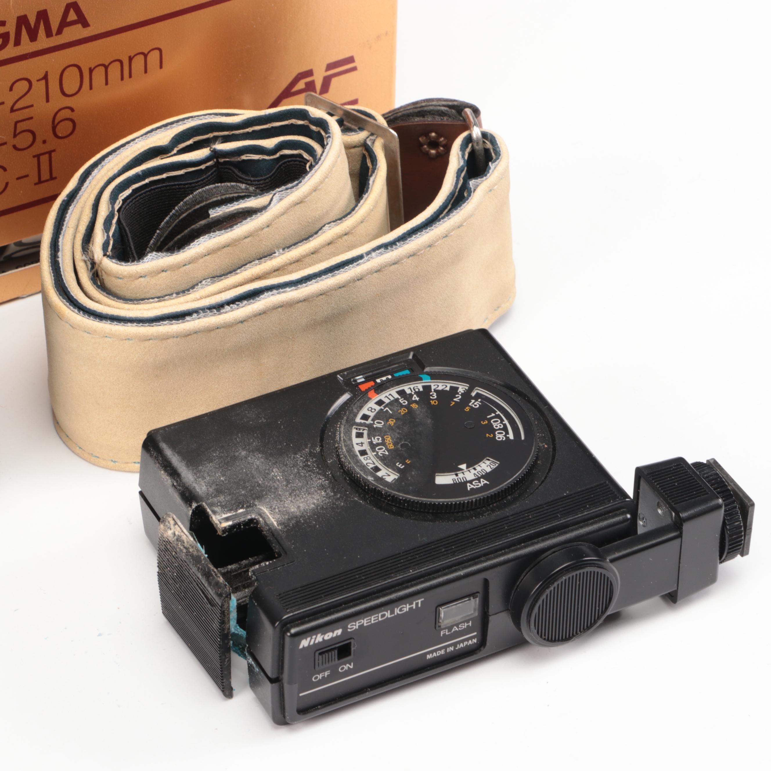 Nikon FE with MD-12 Motor Drive with Other Camera and Accessories