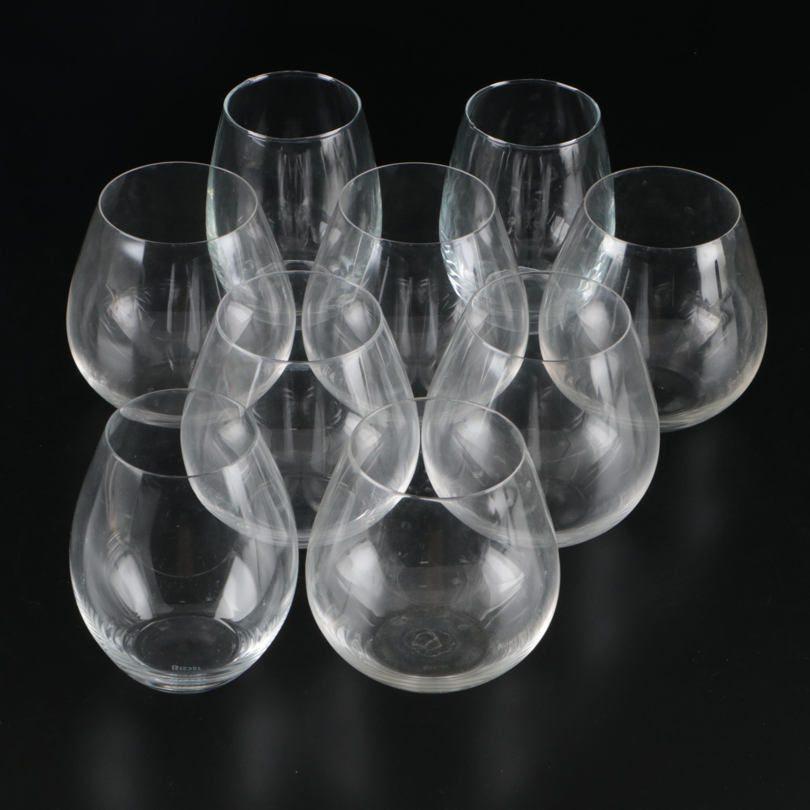 Riedel Glass Stemless Wine Glasses with Other Stemless Wine Glasses
