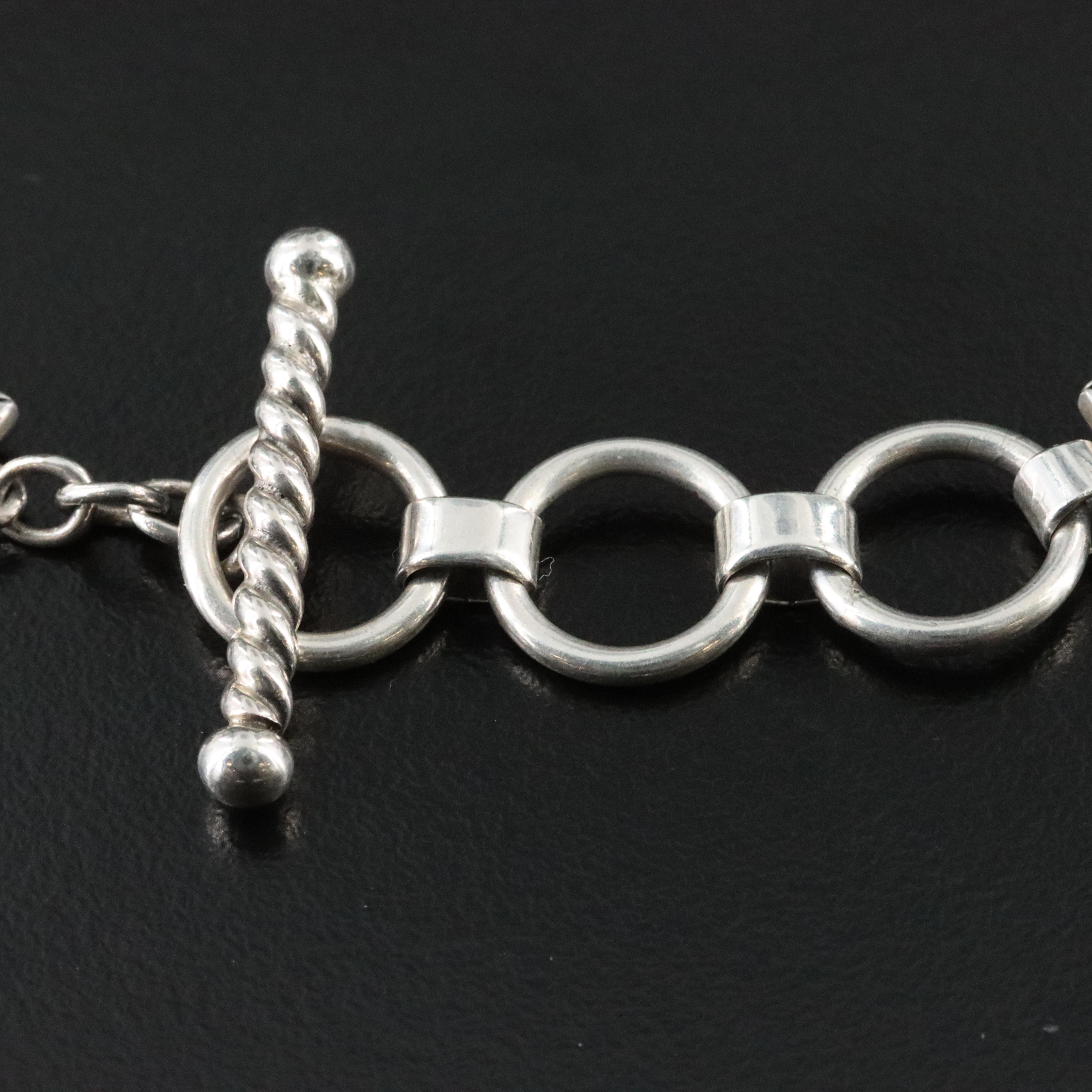 Elgan Tom Navajo Diné Sterling Graduated Panel Necklace