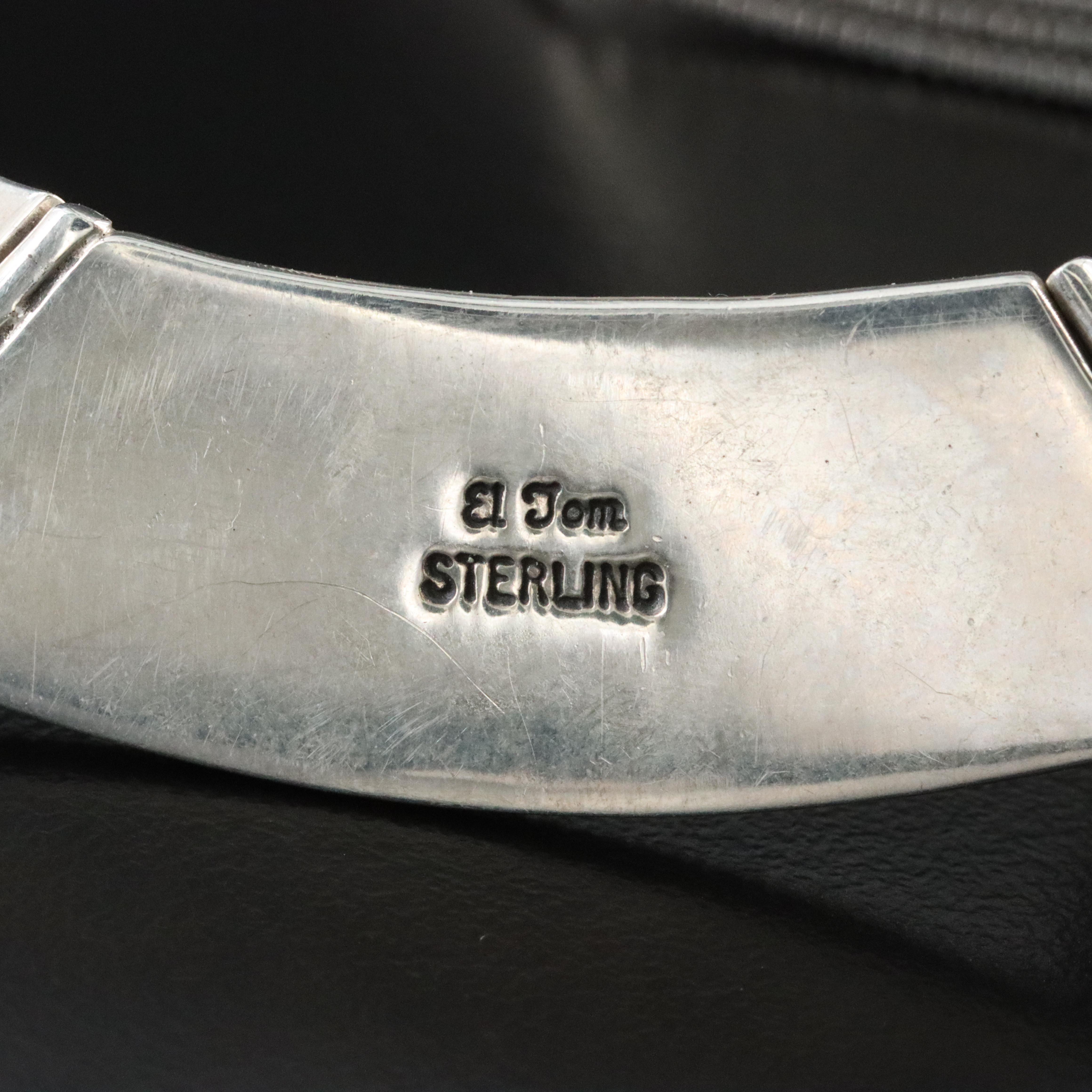 Elgan Tom Navajo Diné Sterling Graduated Panel Necklace