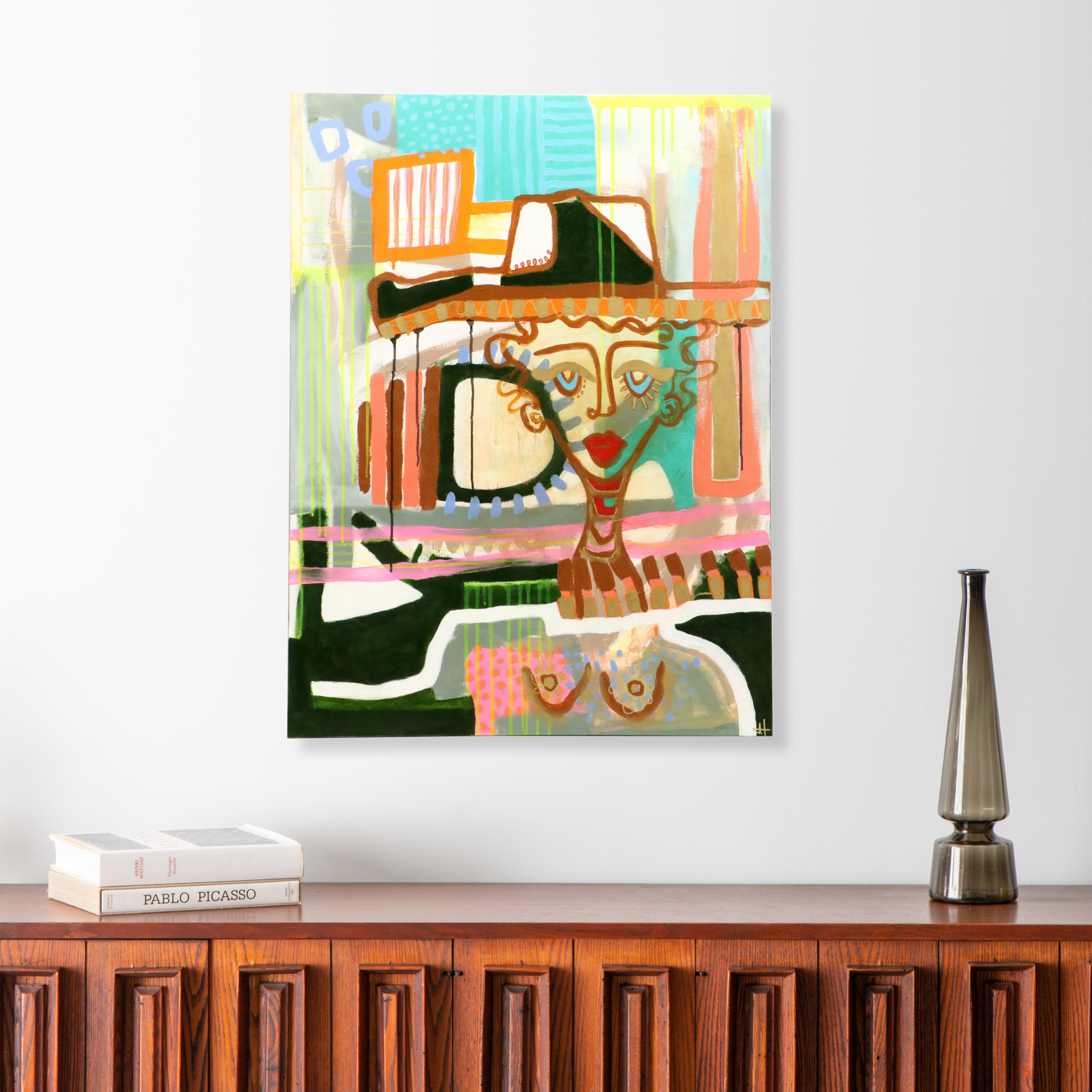 Jordan Howell Acrylic Painting "The Santa Fe Cowgirl," 2024