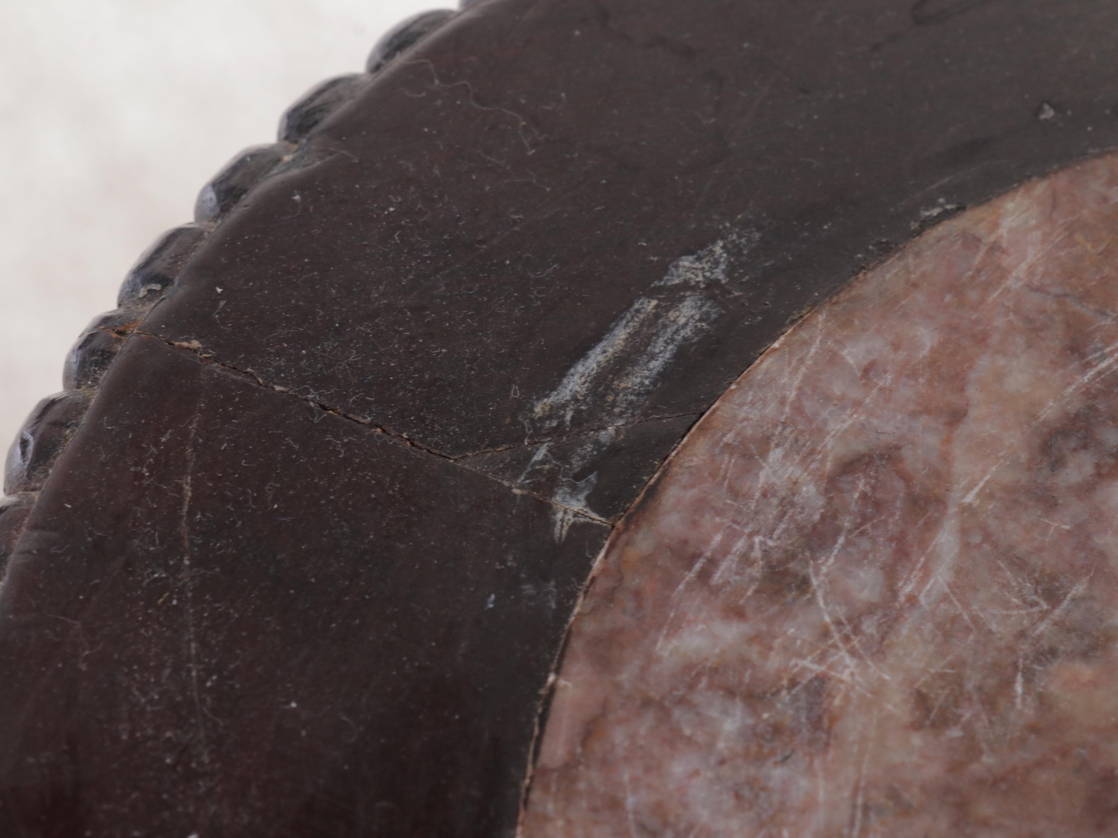 Chinese Carved Wooden Stands with Marble Tops