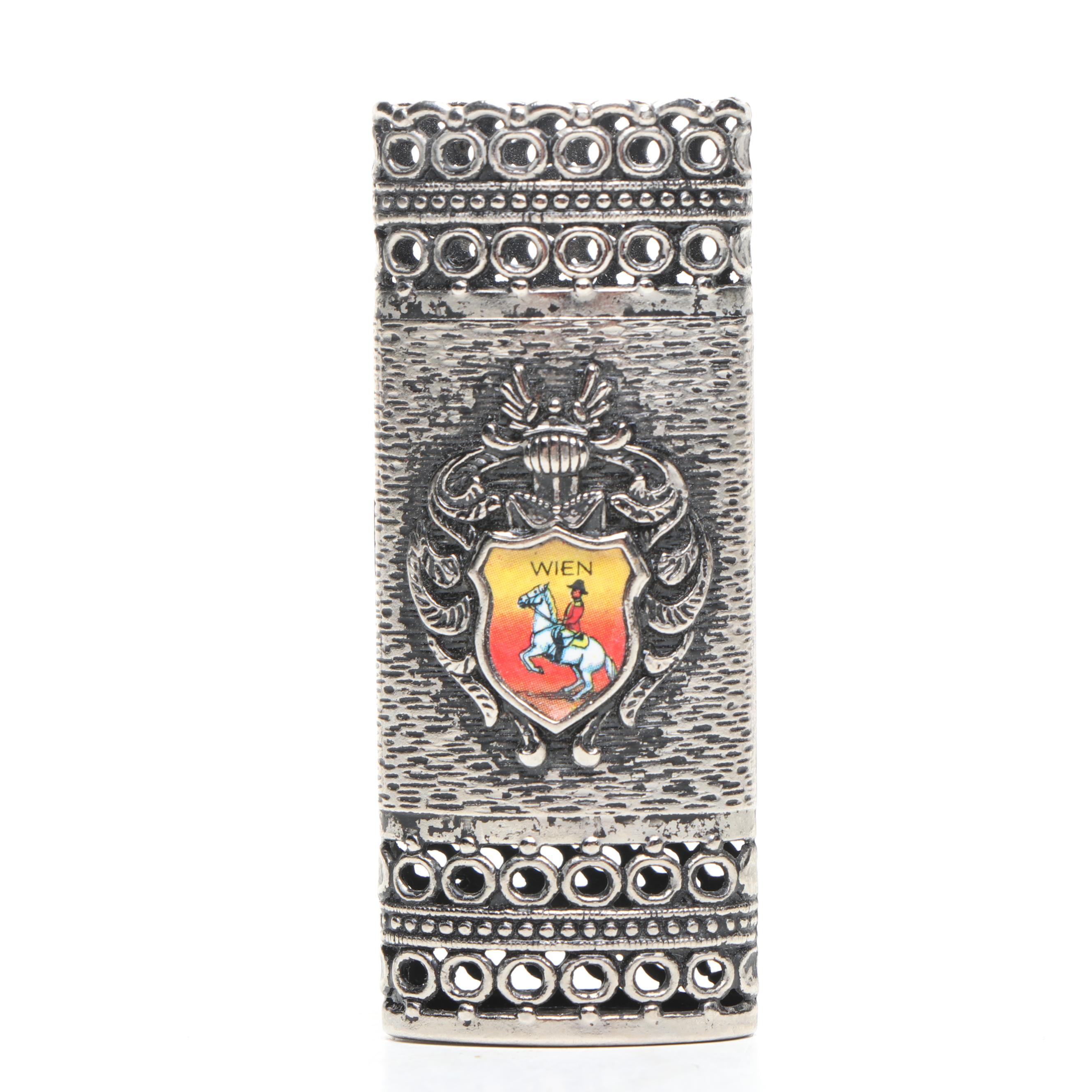 W. Britain Metal Mounted Standard Bearer with Other Toy Solider and Lighter Case