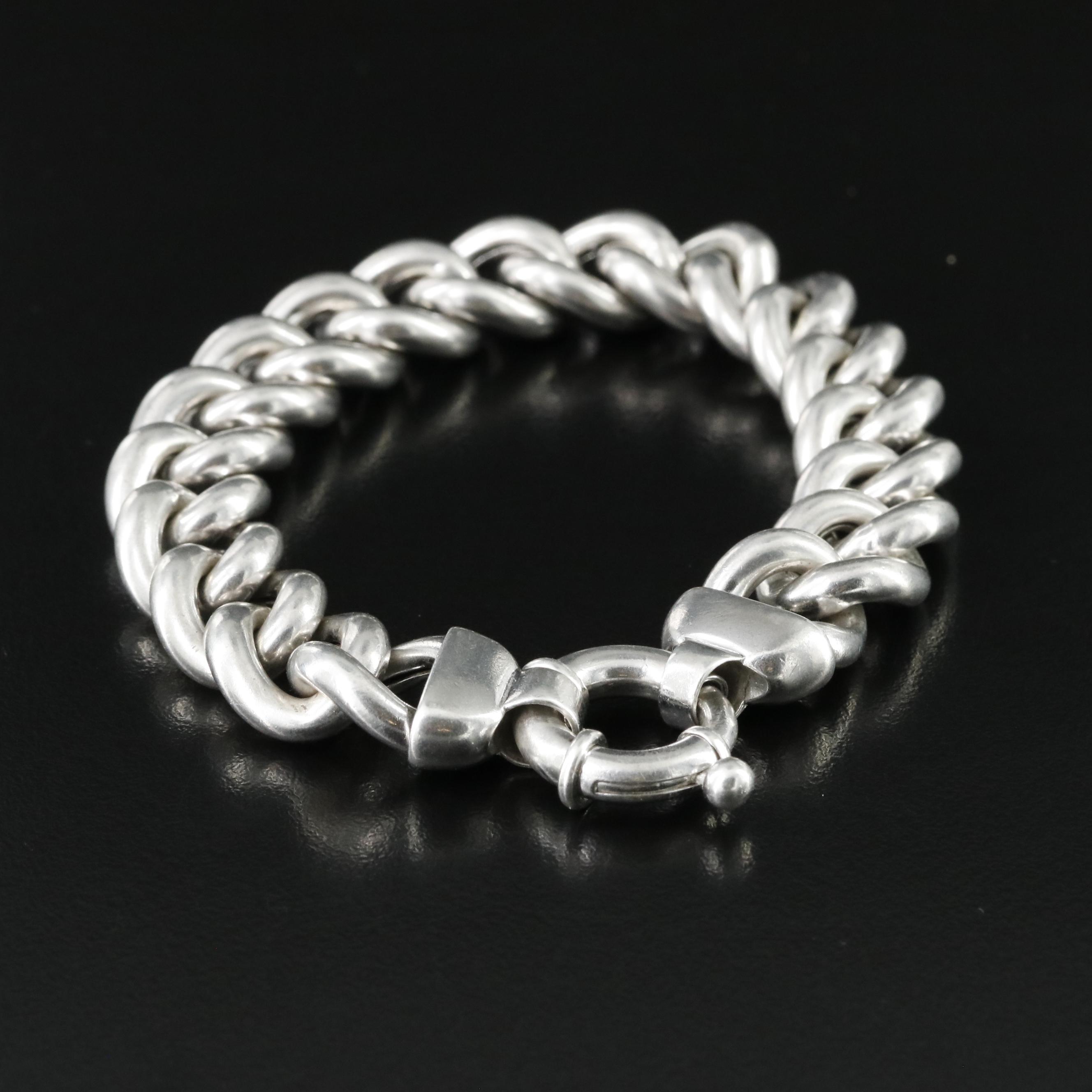 Milor Italy Sterling Curb Chain Bracelet