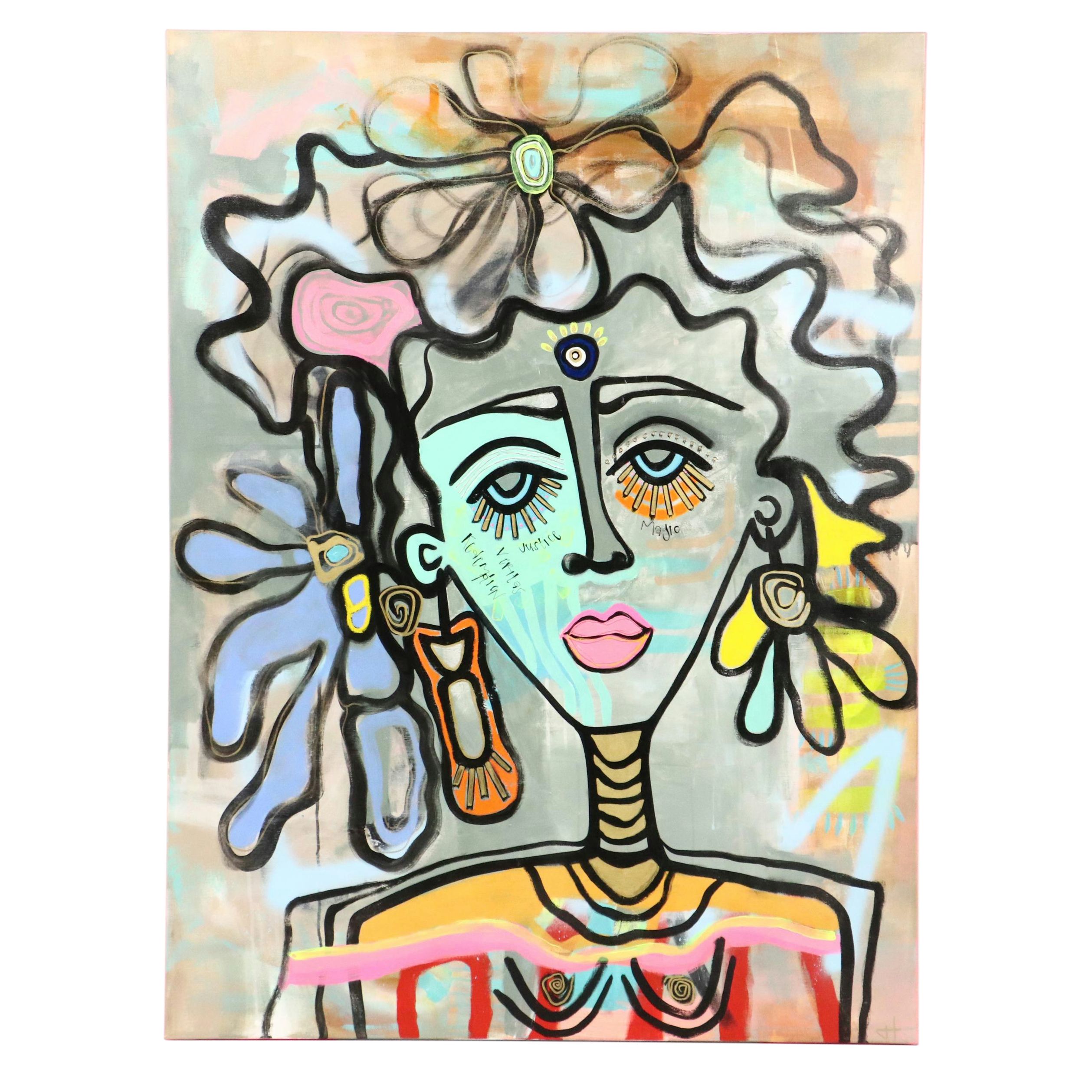 Jordan Howell Acrylic Painting "Ancestral Riot," 2024