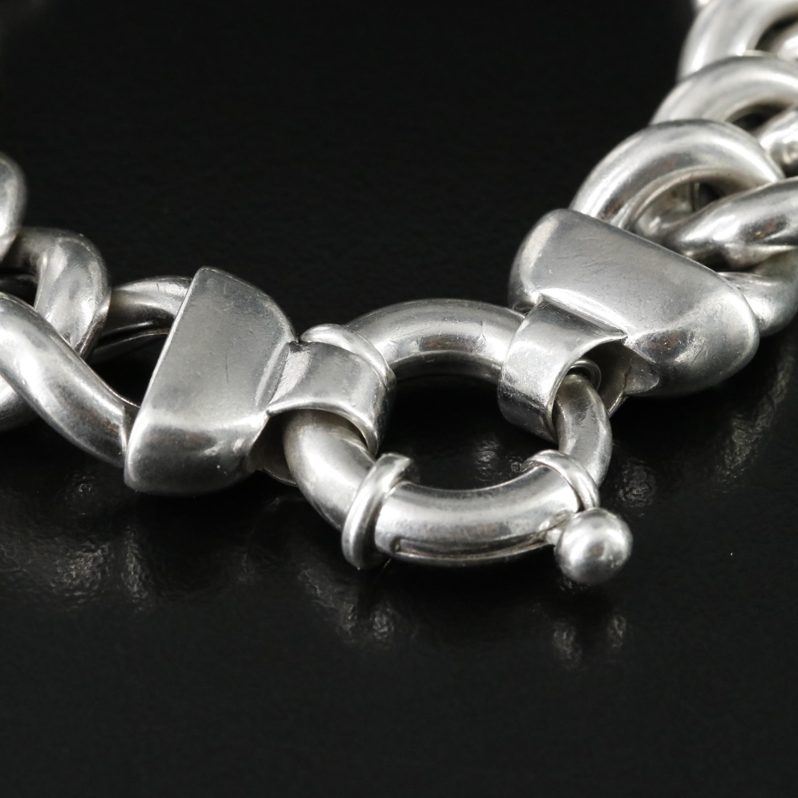 Milor Italy Sterling Curb Chain Bracelet