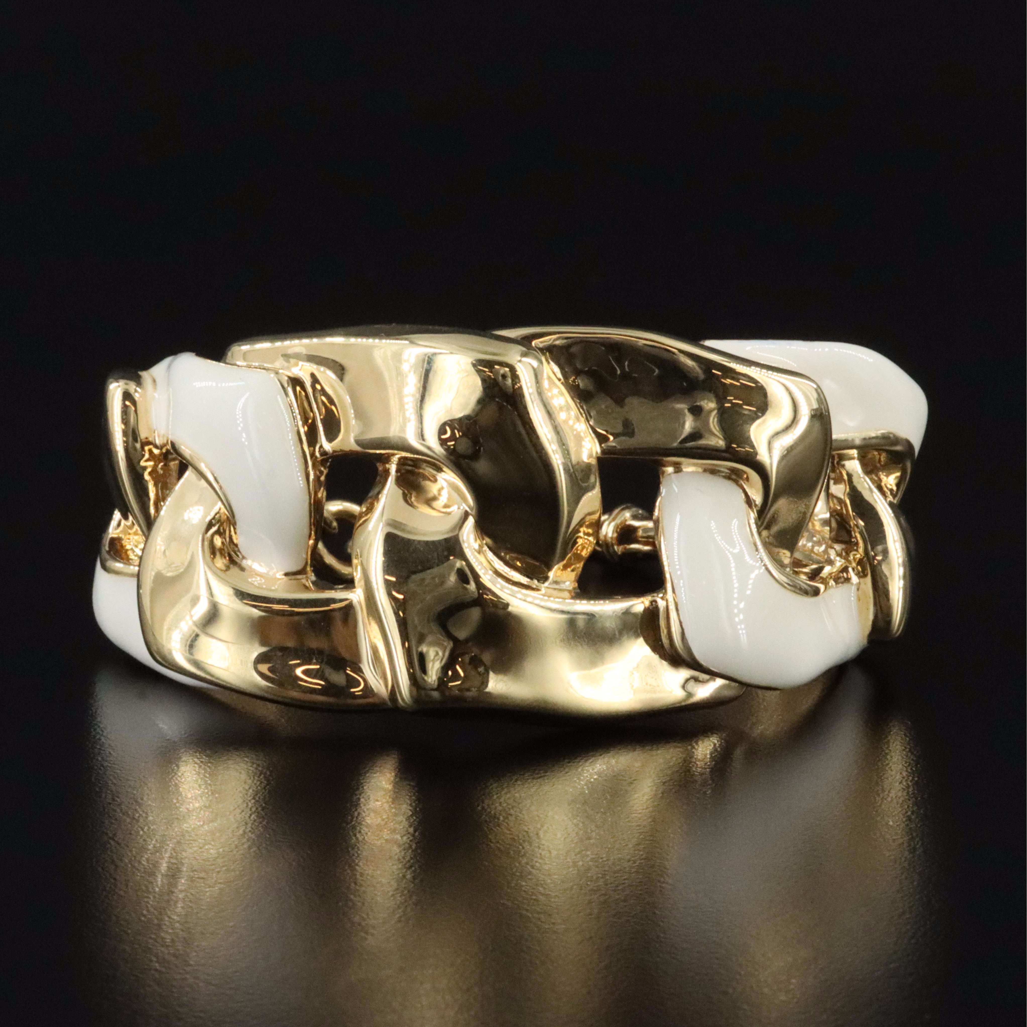 Graziella Braccialini Enamel and Gold-Tone Bracelet