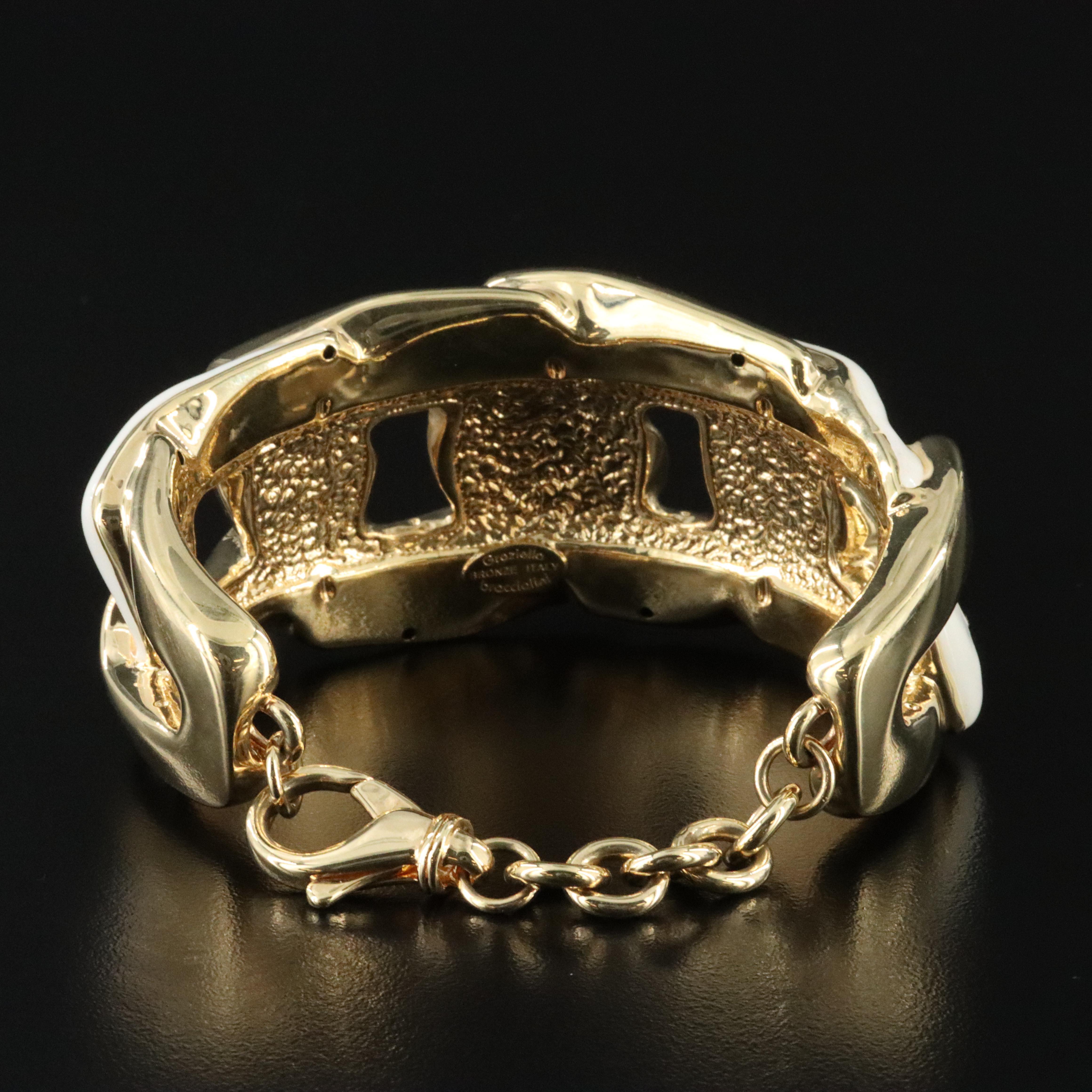 Graziella Braccialini Enamel and Gold-Tone Bracelet