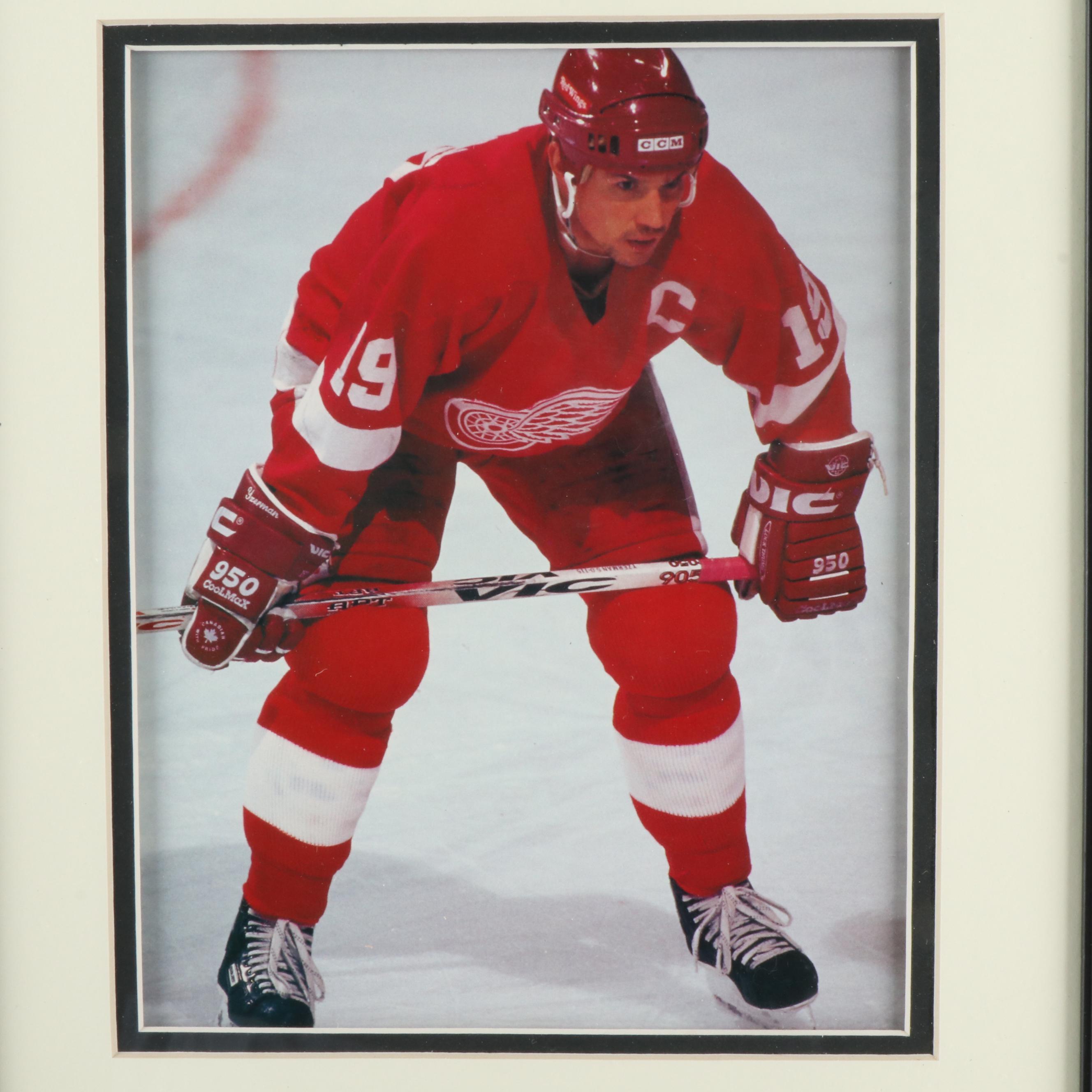 Five Framed Detroit Red Wings Hockey Prints