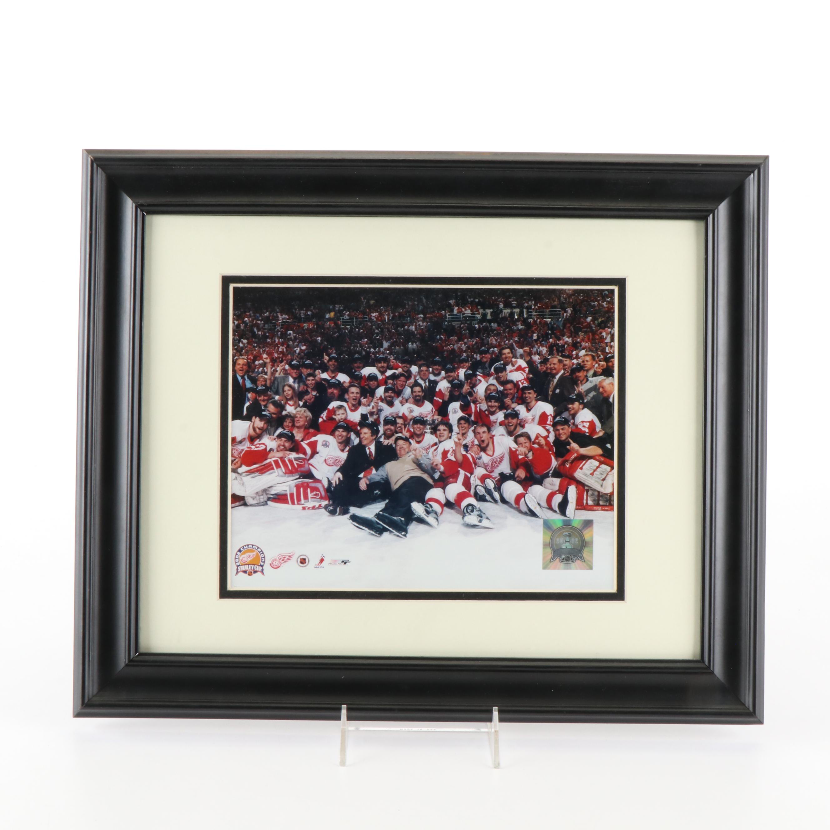 Five Framed Detroit Red Wings Hockey Prints