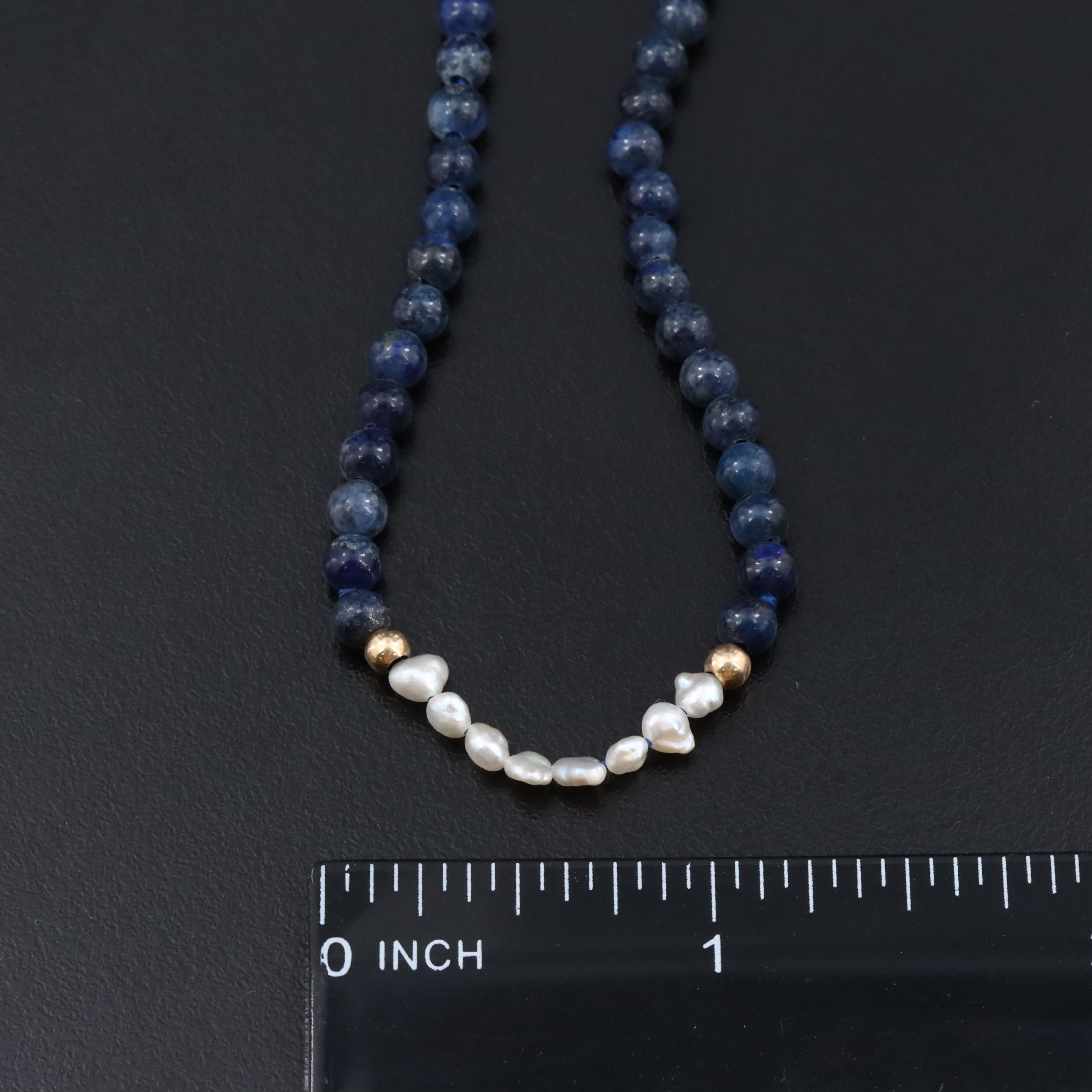 Necklaces with 14K Accent Beads Including Lapis Lazuli, Carnelian, and Sodalite