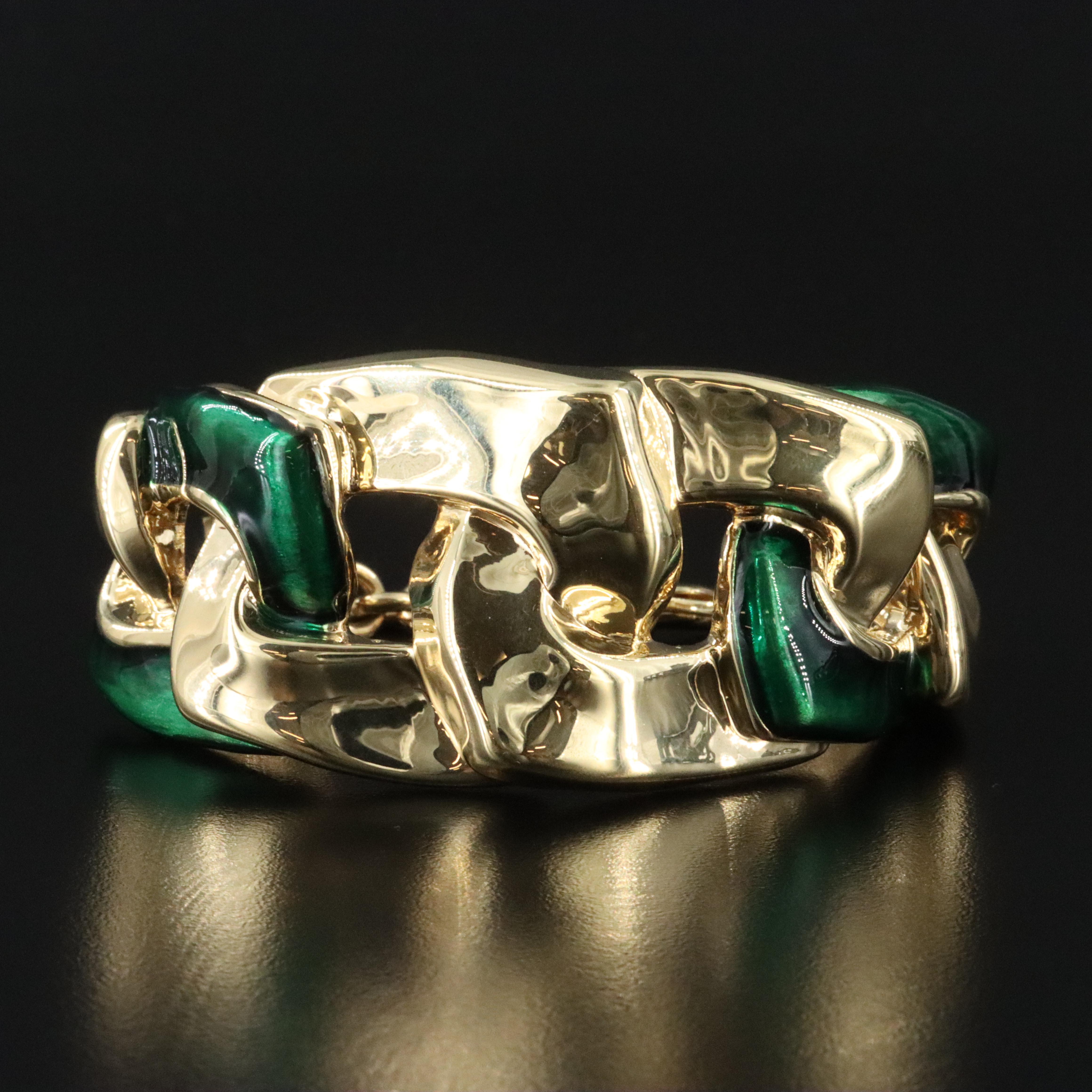 Graziella Braccialini Enamel and Gold-Tone Bracelet