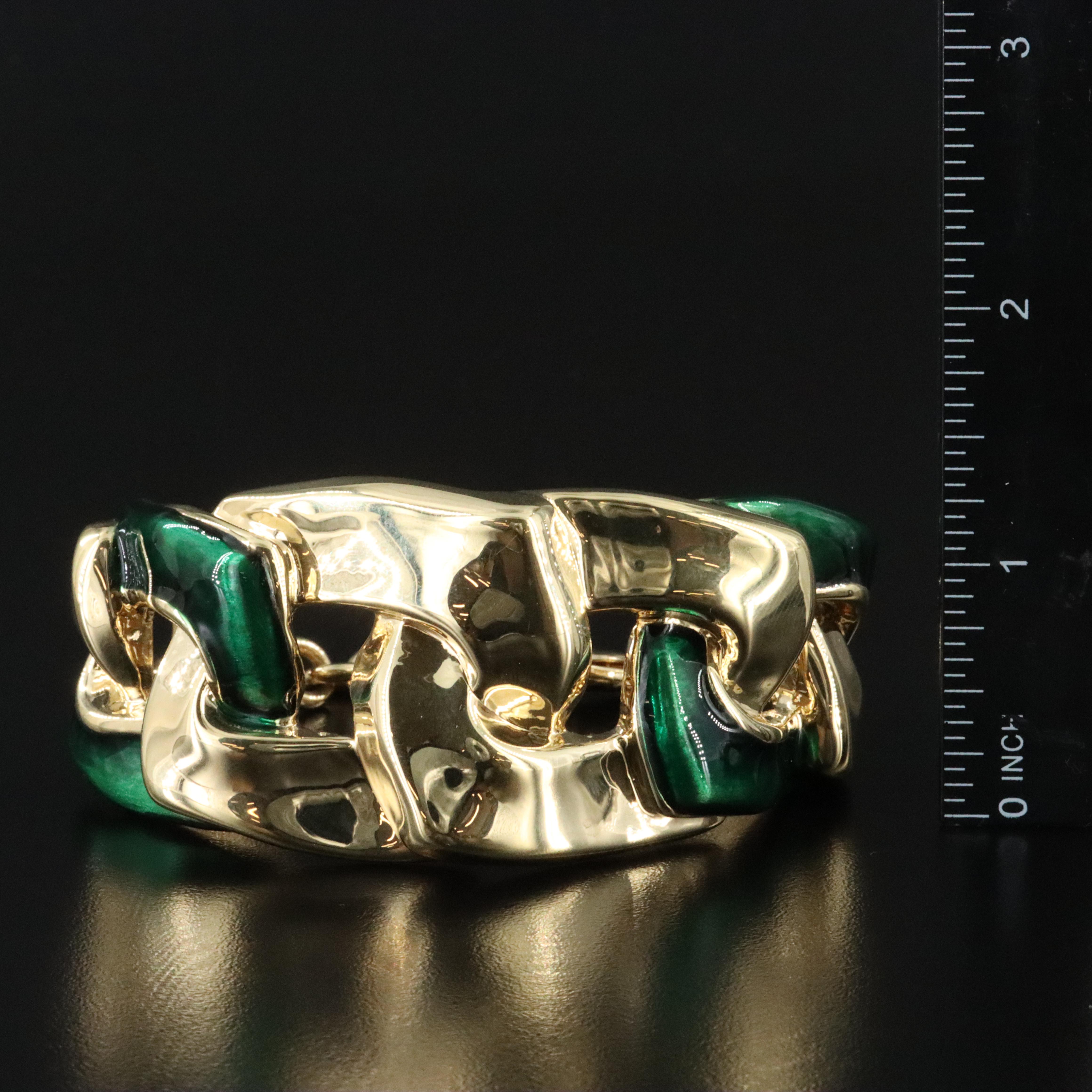 Graziella Braccialini Enamel and Gold-Tone Bracelet