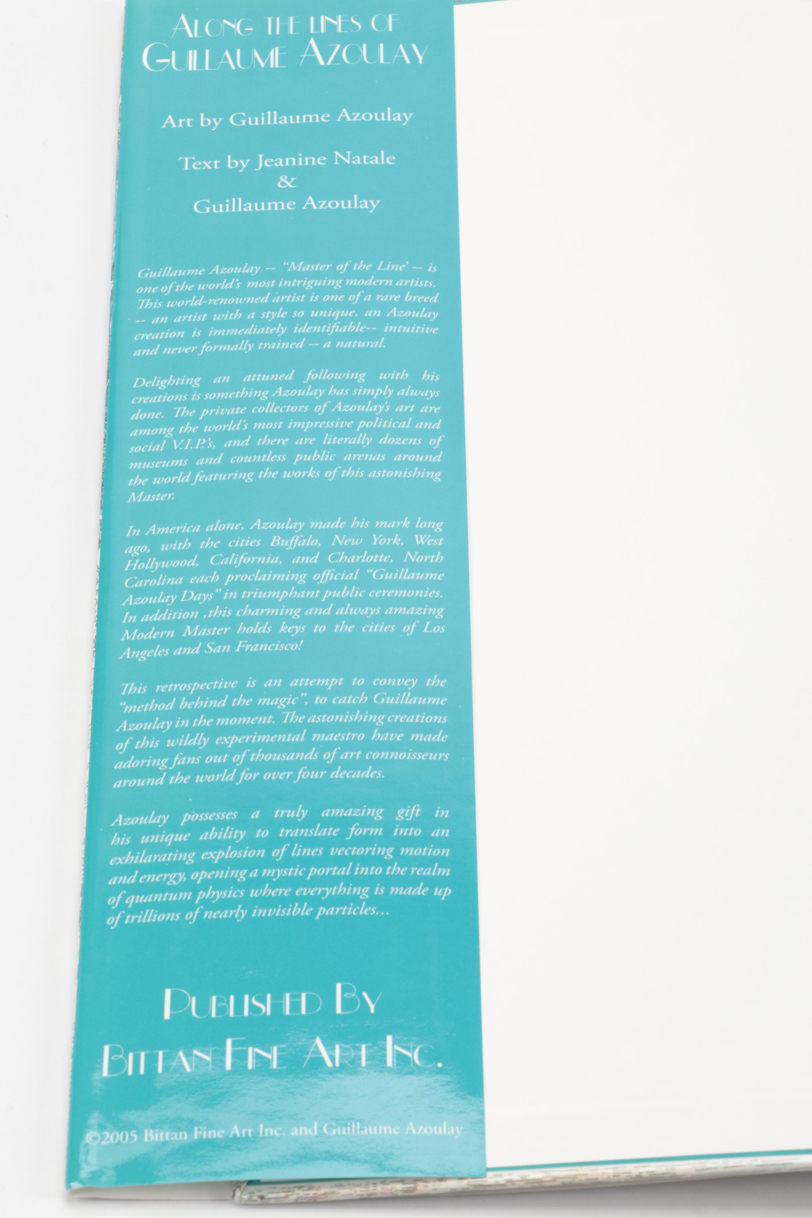 Signed First Edition "Along the Lines of Guillaume Azoulay," 2005