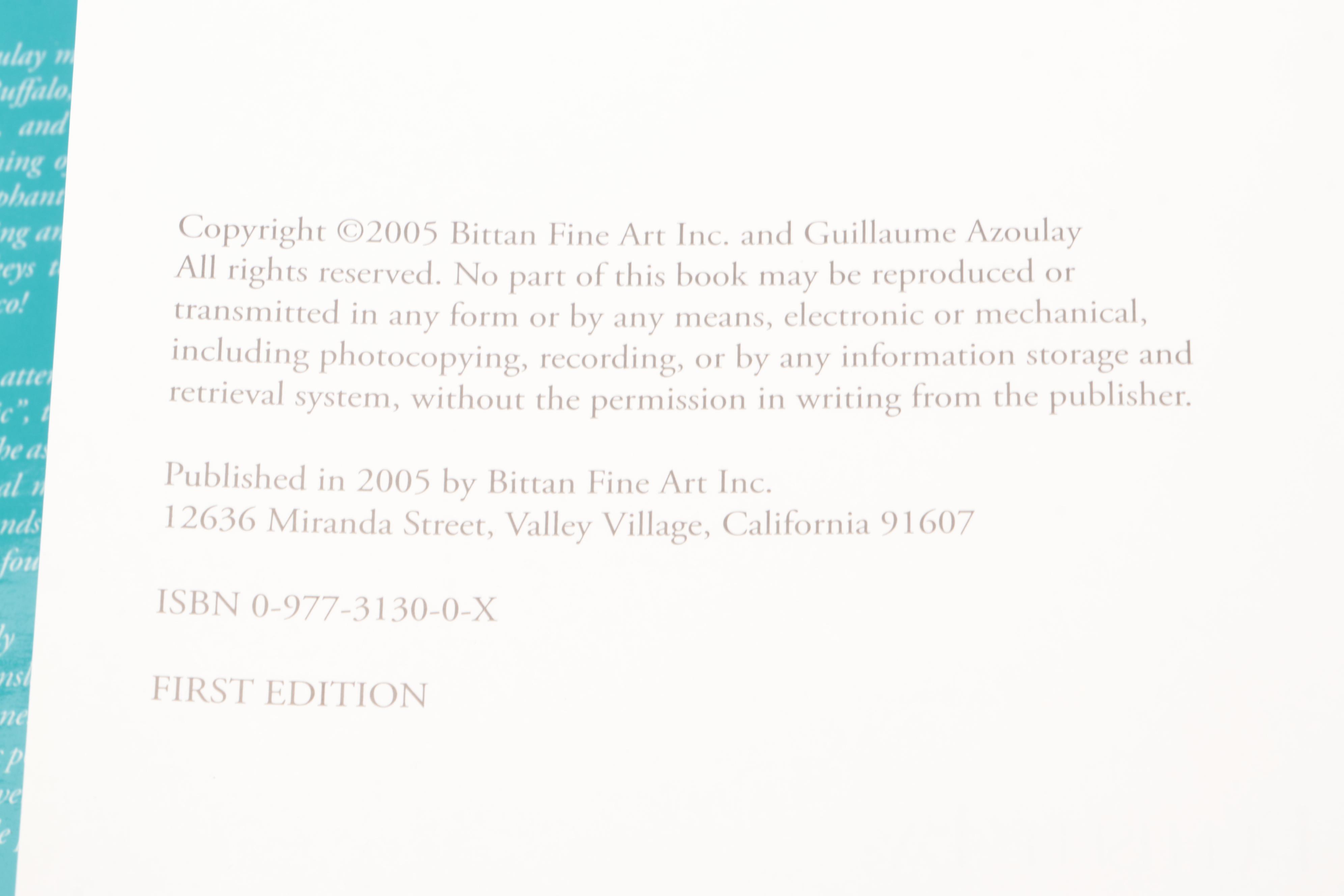 Signed First Edition "Along the Lines of Guillaume Azoulay," 2005