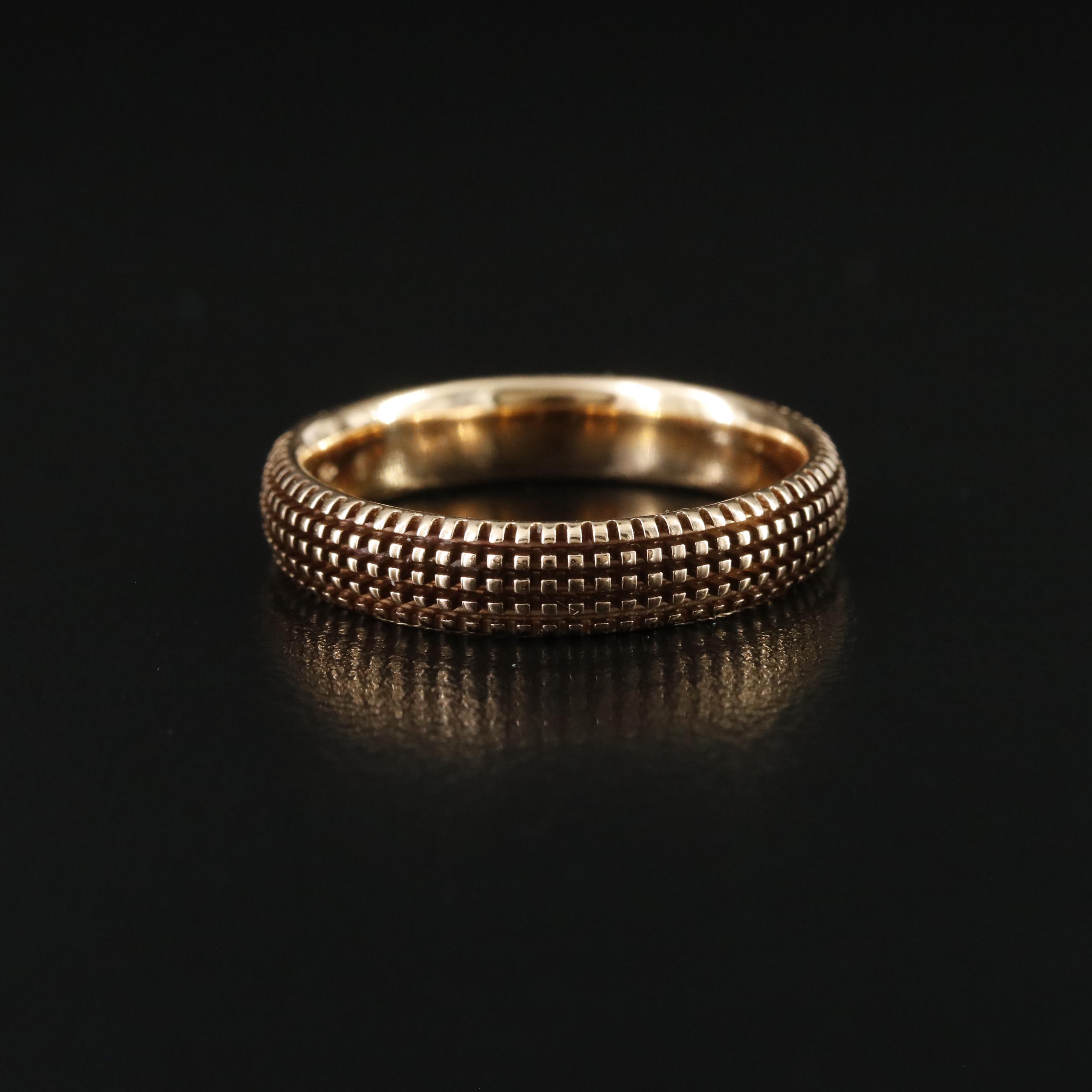Damiani 18K Rose Gold Band with 0.02 CT Diamond Accent