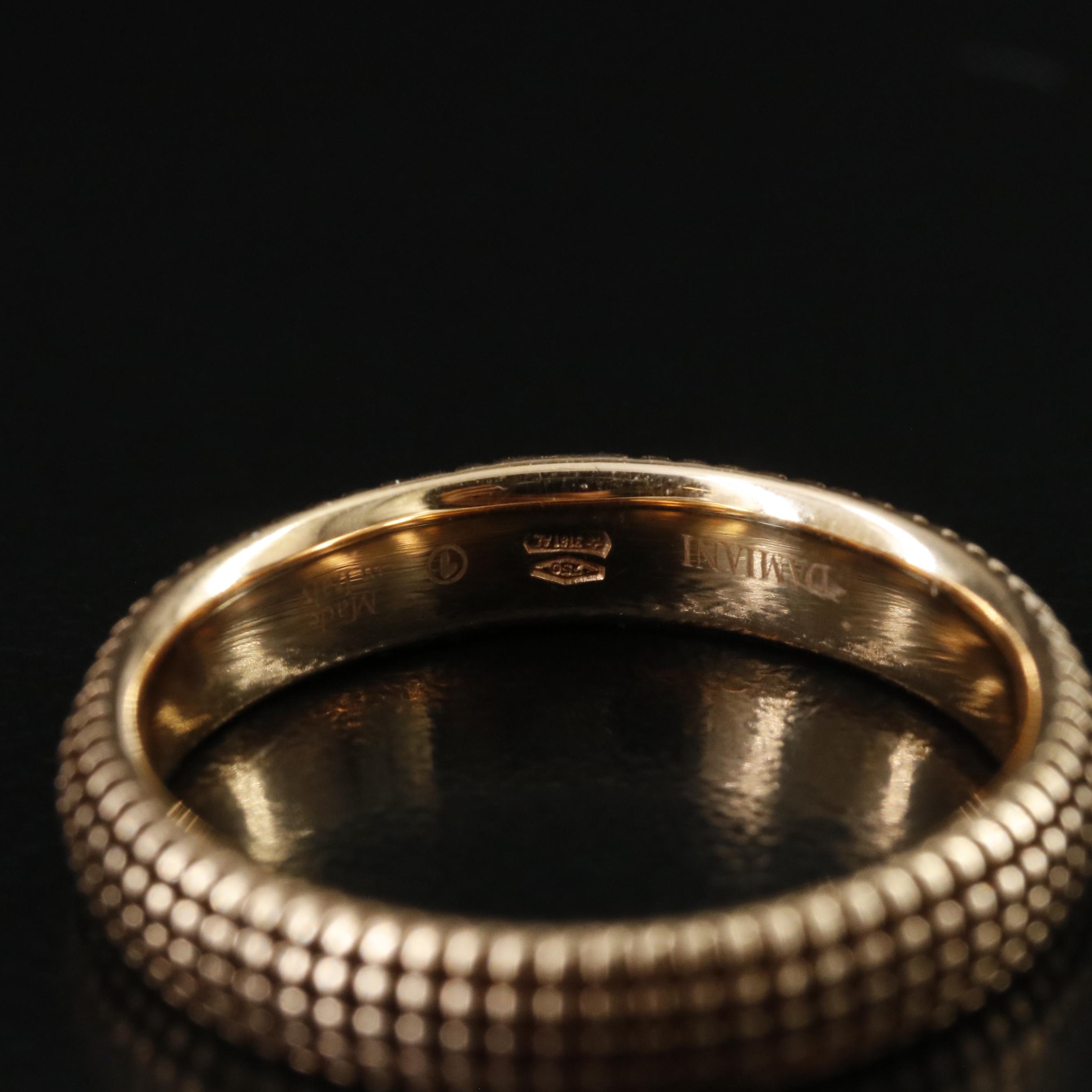 Damiani 18K Rose Gold Band with 0.02 CT Diamond Accent